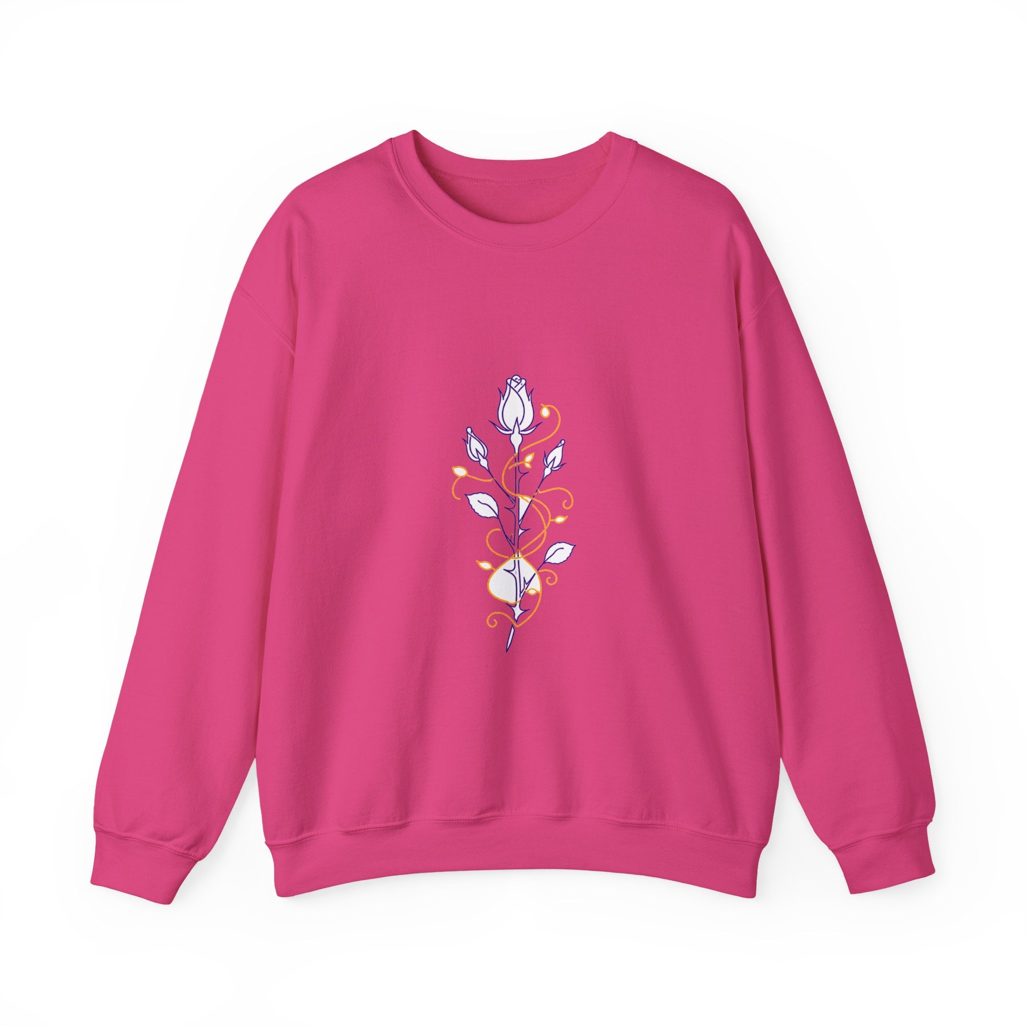 Matching Couple Sweatshirt - Rose & Thorn Matching Couple Premium Fleece Sweatshirt Minimalist Art His Hers Christmas Gift - Design B