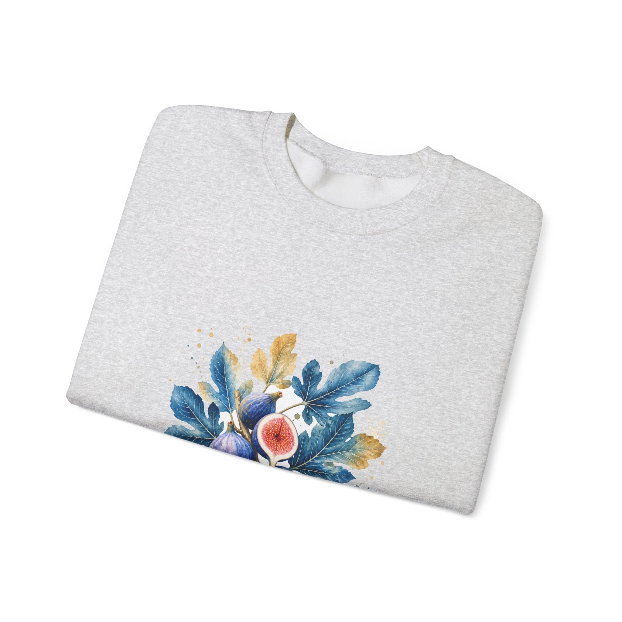 Matching Couple Sweatshirt - Olive Branch & Fig Matching Couple Comfort Colors Crew Watercolor Art His Hers Birthday Gift - Design B
