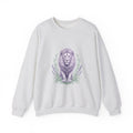 Matching Couple Sweatshirt - Lion & Lamb Matching Couple Crewneck Sweatshirt Vintage Art His Hers Wedding Gift - Design A