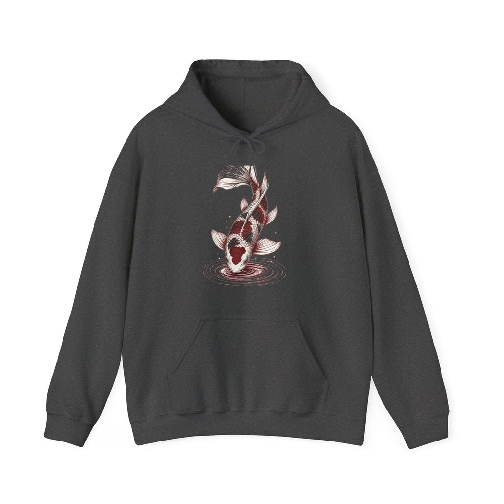 Matching Couple Sweatshirt - Koi Fish Yin Yang Matching Couple Hooded Sweatshirt Hand-Drawn Art His Hers Best Friend Gift - Design B