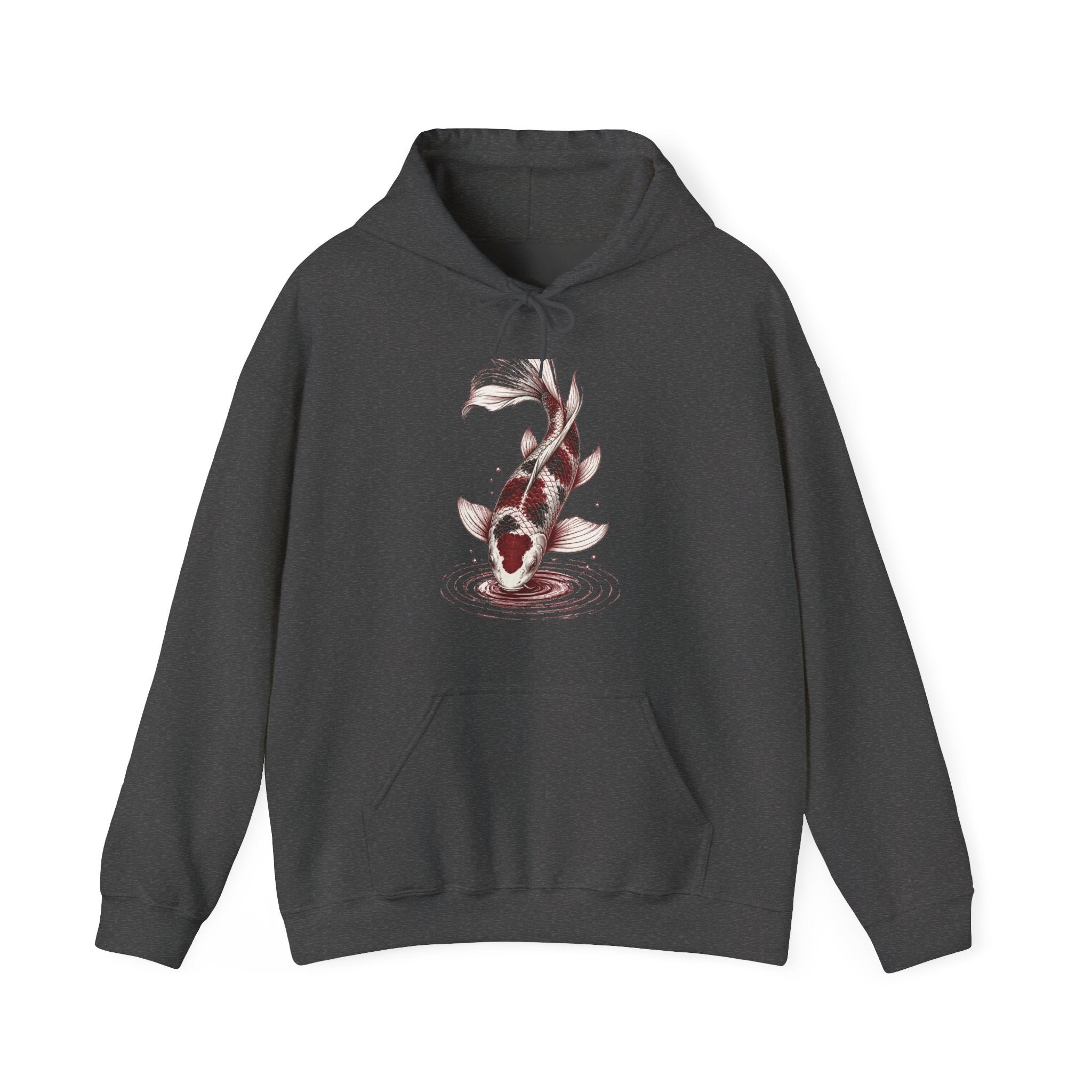 Matching Couple Sweatshirt - Koi Fish Yin Yang Matching Couple Hooded Sweatshirt Hand-Drawn Art His Hers Best Friend Gift - Design B