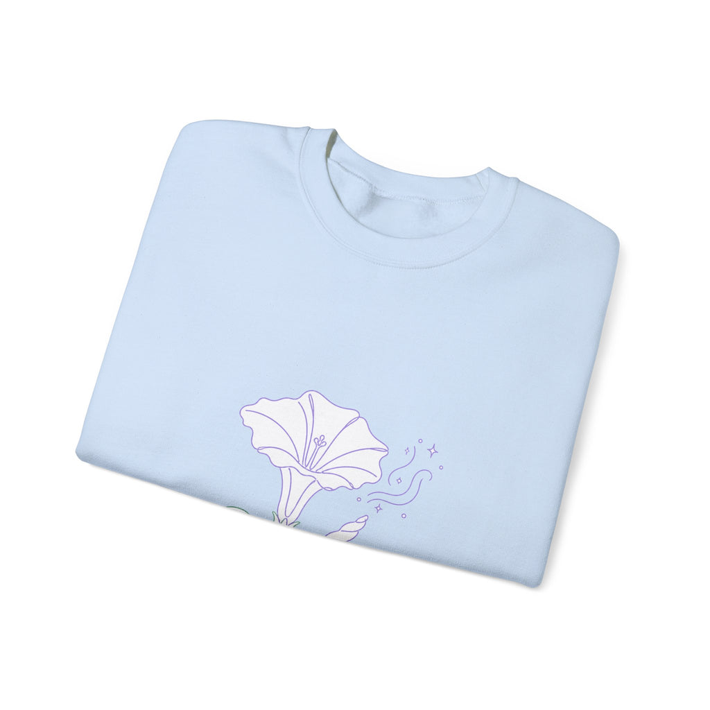 Matching Couple Sweatshirt - Sunflower & Moonflower Matching Couple Comfort Colors Crew Minimalist Art His Hers Christmas Gift - Design B