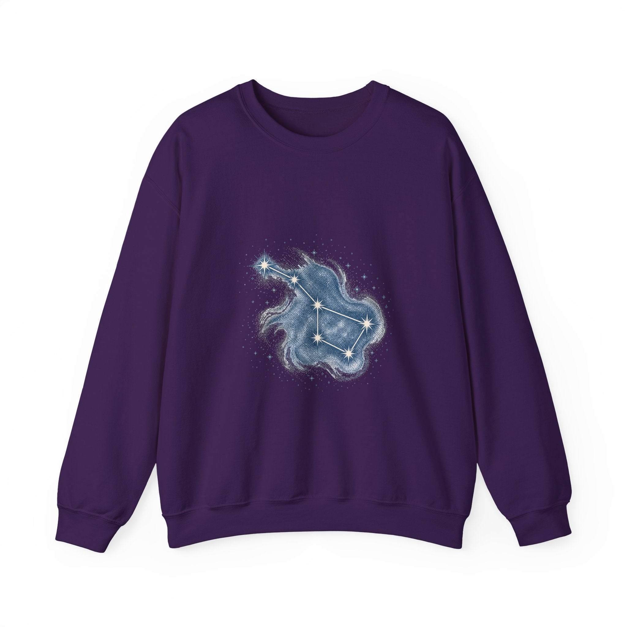 Matching Couple Sweatshirt - Big & Little Dipper Matching Couple Premium Fleece Sweatshirt Hand-Drawn Art His Hers Anniversary Gift - Design A