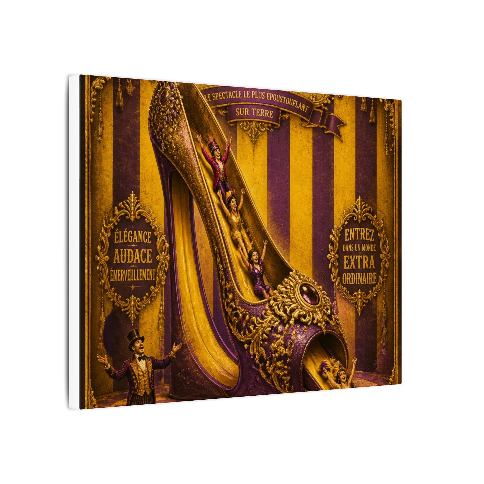 High Heel Slide Wall Art Canvas 16×20 Baroque Home Office Decor Maximalist Print