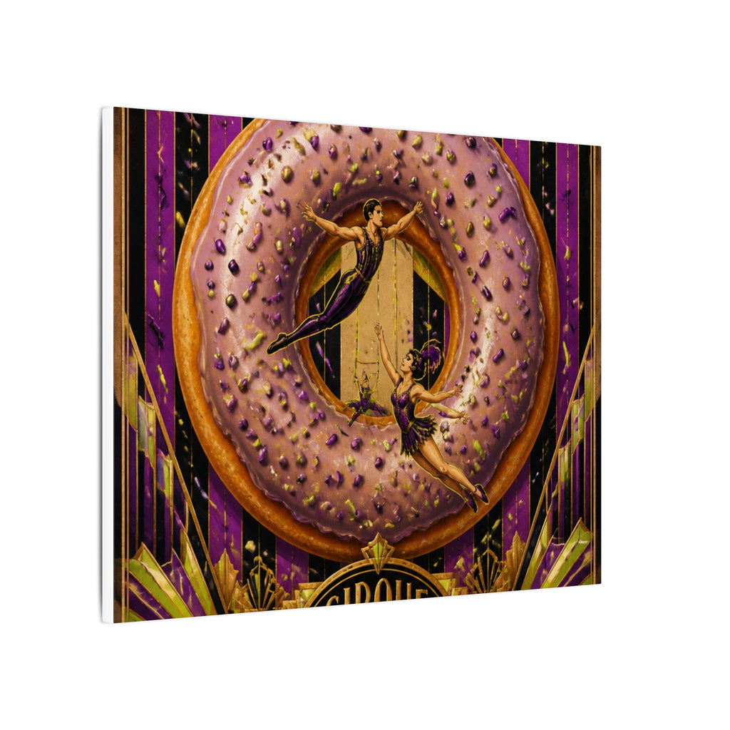 Donut Circus Ring Wall Art Canvas 16×20 Art Deco Entryway Decor Maximalist Print