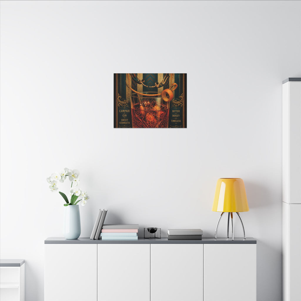 Negroni Trapeze Act Wall Art Canvas 16×20 Baroque Home Office Decor Maximalist Print