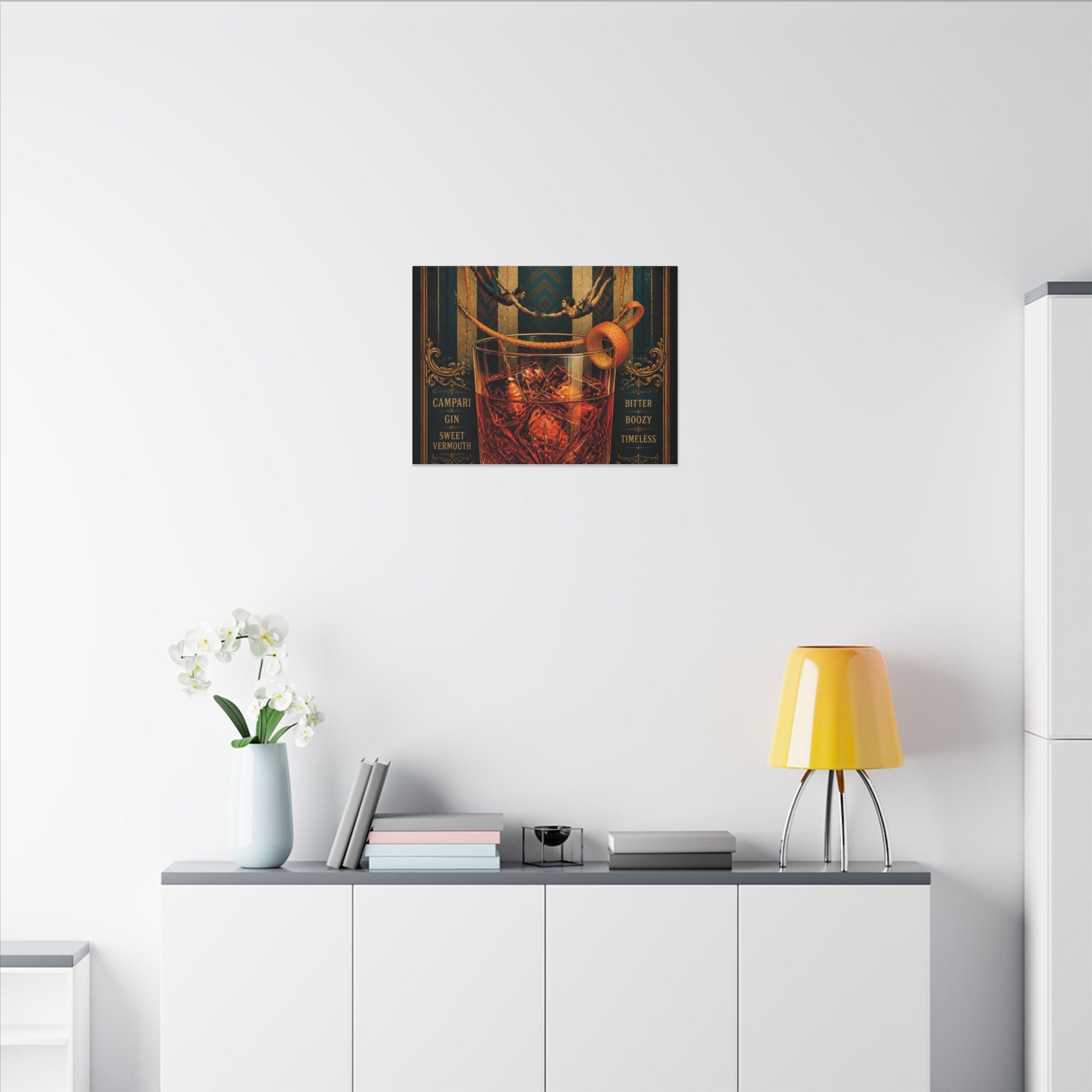 Negroni Trapeze Act Wall Art Canvas 16×20 Baroque Home Office Decor Maximalist Print