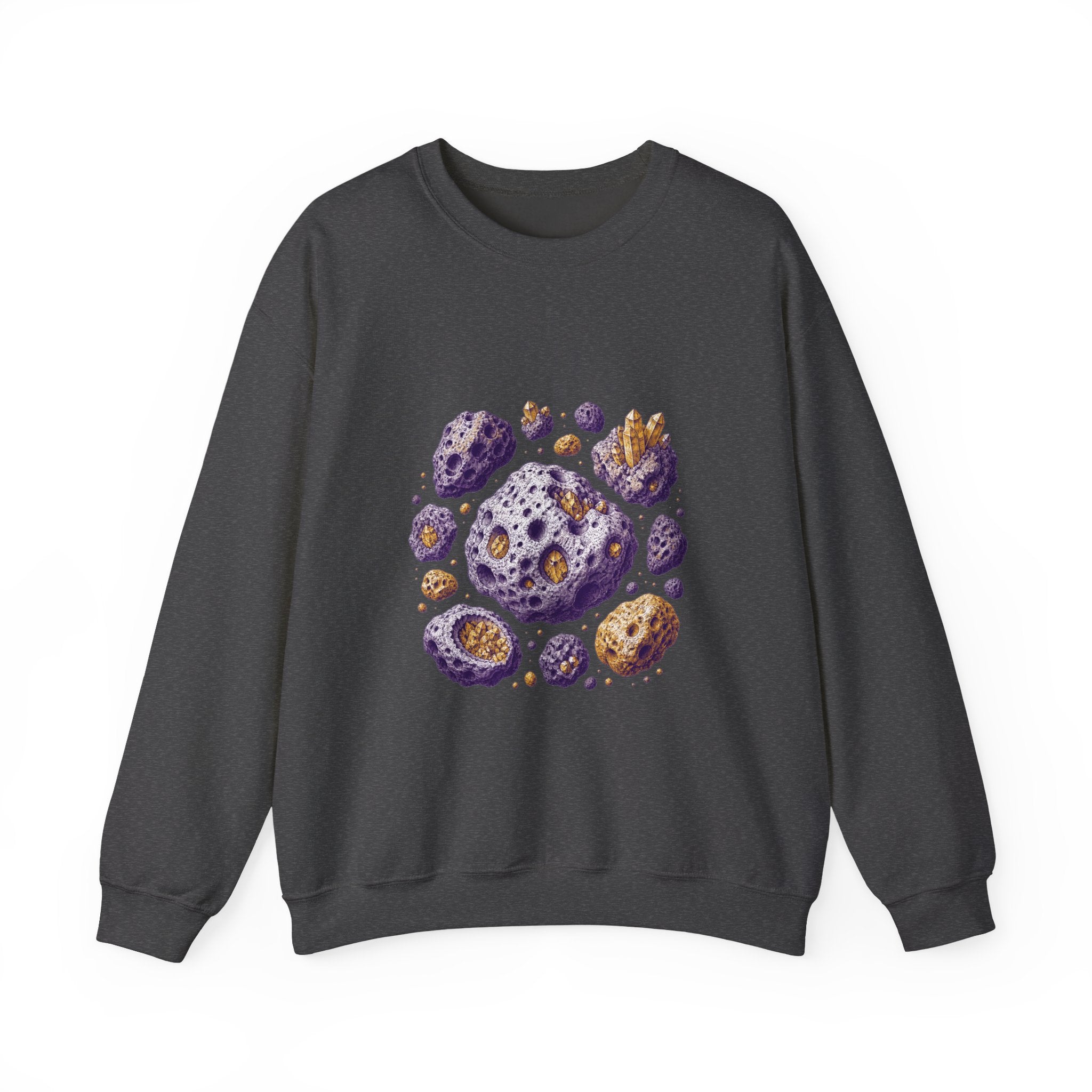 Matching Couple Sweatshirt - Comet & Asteroid Matching Couple Crewneck Sweatshirt Vintage Art His Hers Wedding Gift - Design B