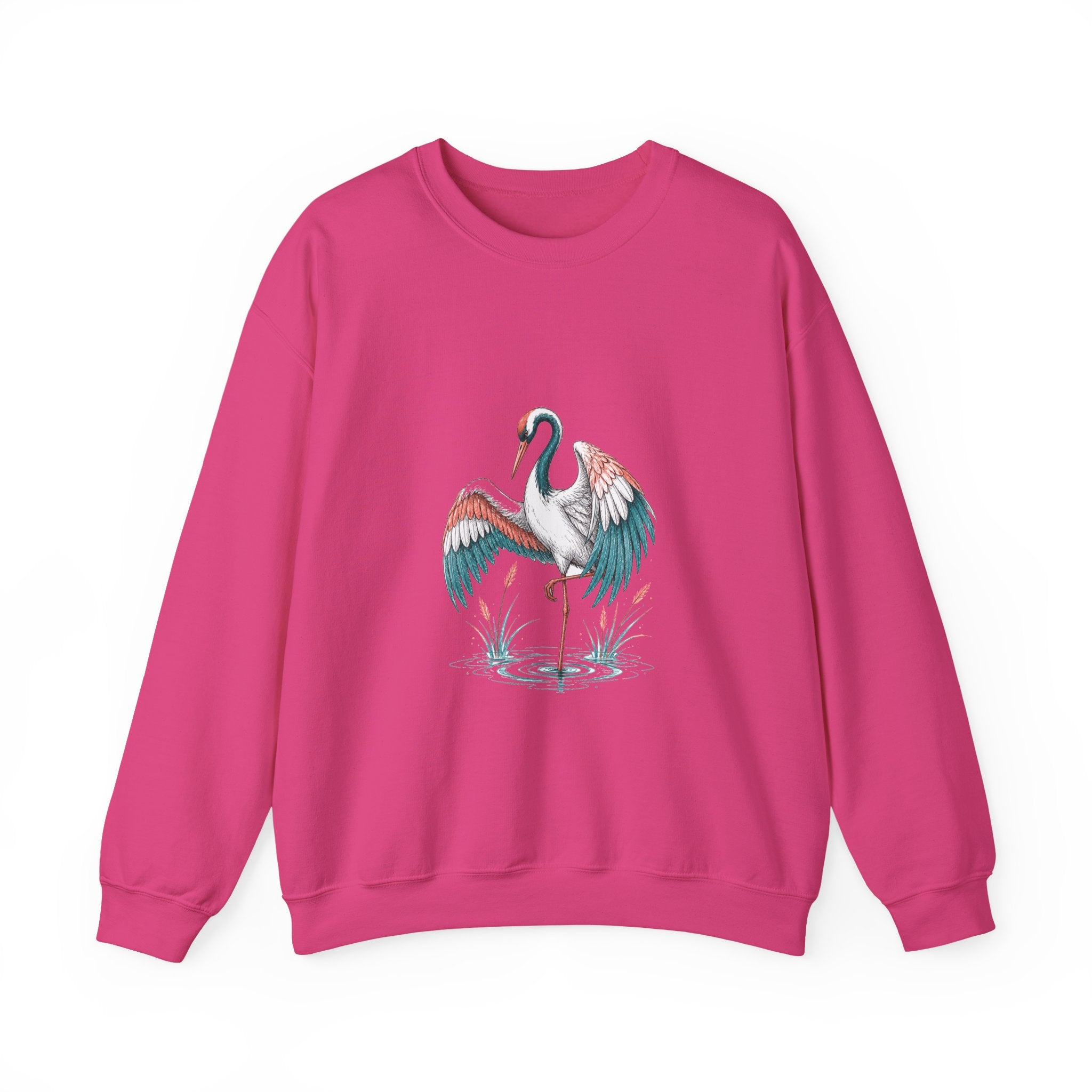 Matching Couple Sweatshirt - Tiger & Crane Matching Couple Comfort Colors Crew Hand-Drawn Art His Hers Anniversary Gift - Design B