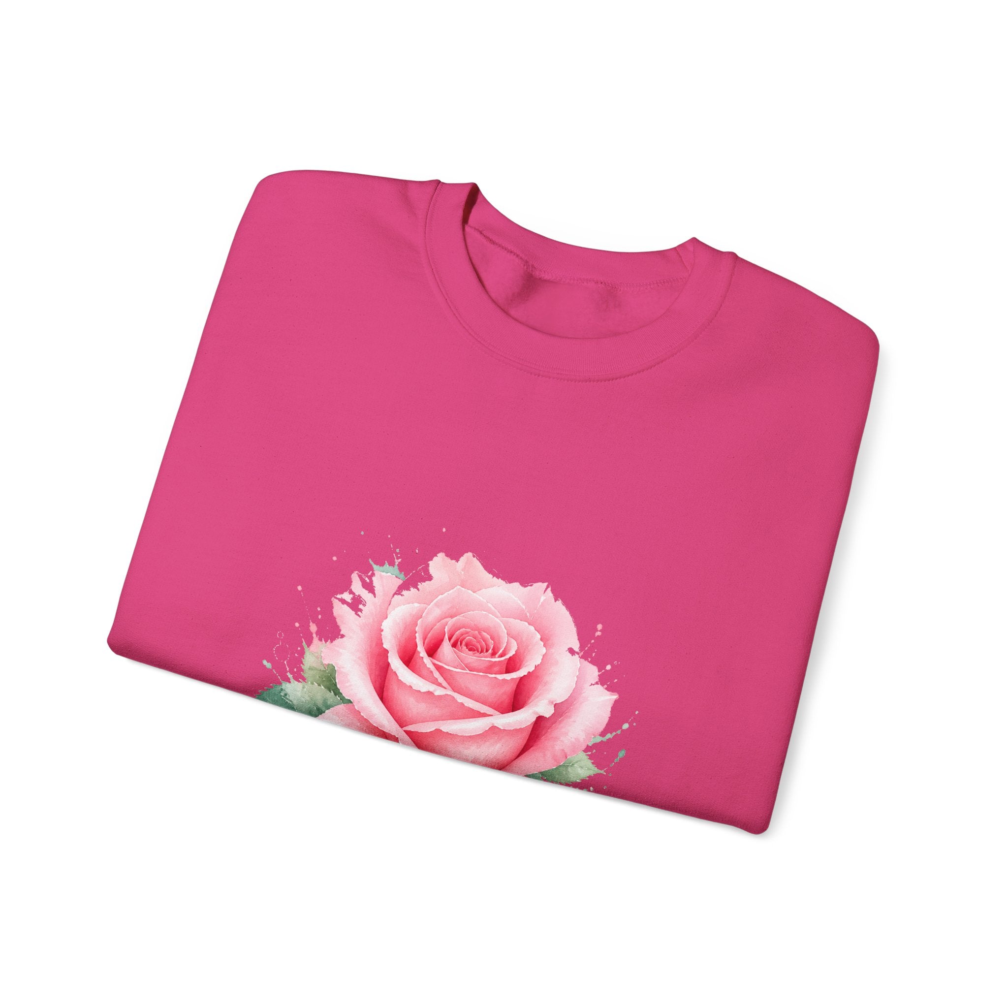 Matching Couple Sweatshirt - Rose & Thorn Matching Couple Comfort Colors Crew Watercolor Art His Hers Birthday Gift - Design A