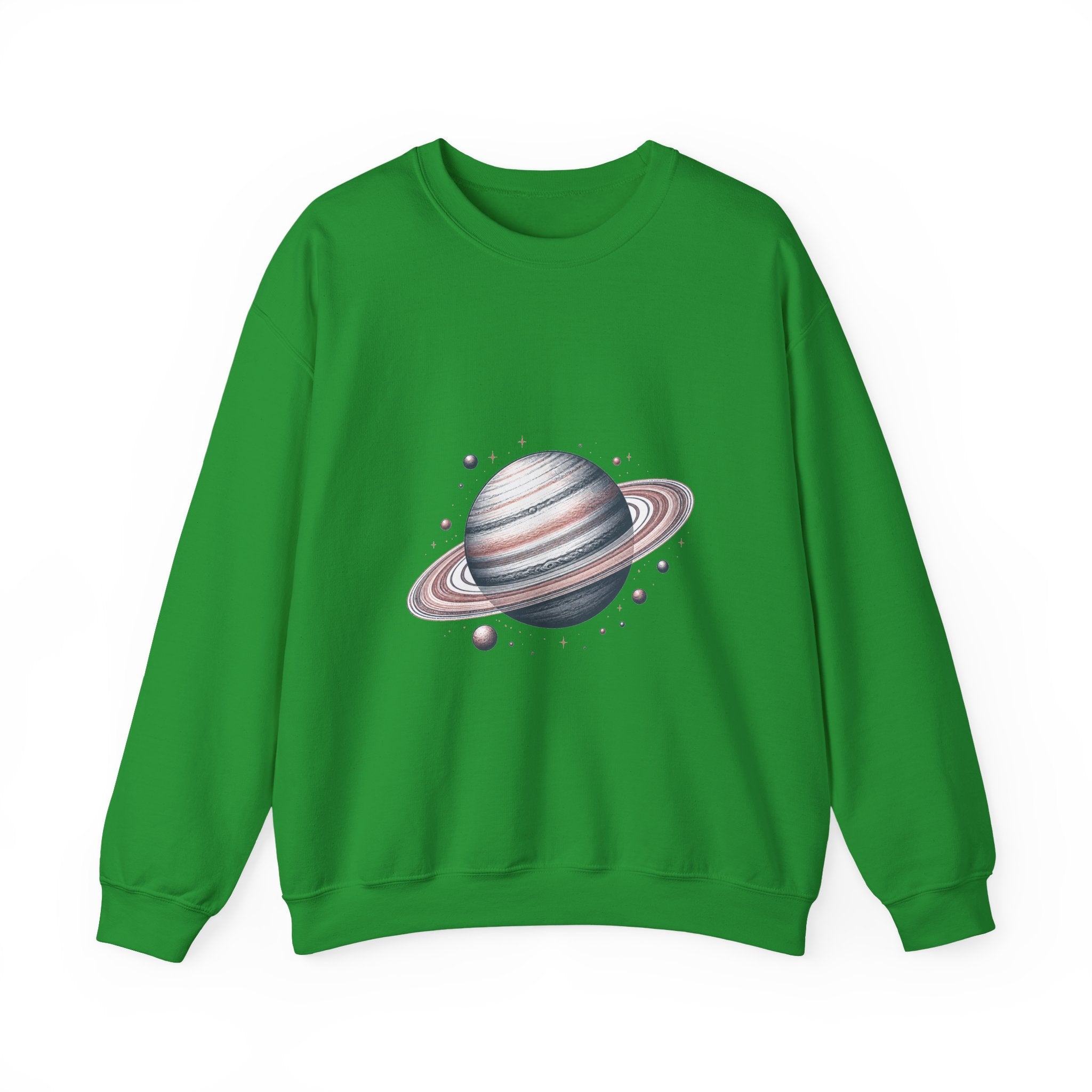 Matching Couple Sweatshirt - Saturn & Jupiter Matching Couple Crewneck Sweatshirt Hand-Drawn Art His Hers Best Friend Gift - Design A
