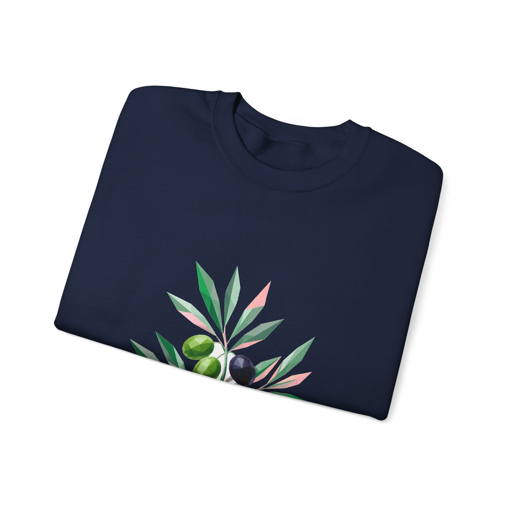 Matching Couple Sweatshirt - Olive Branch & Fig Matching Couple Comfort Colors Crew Geometric Art His Hers Love Gift - Design A