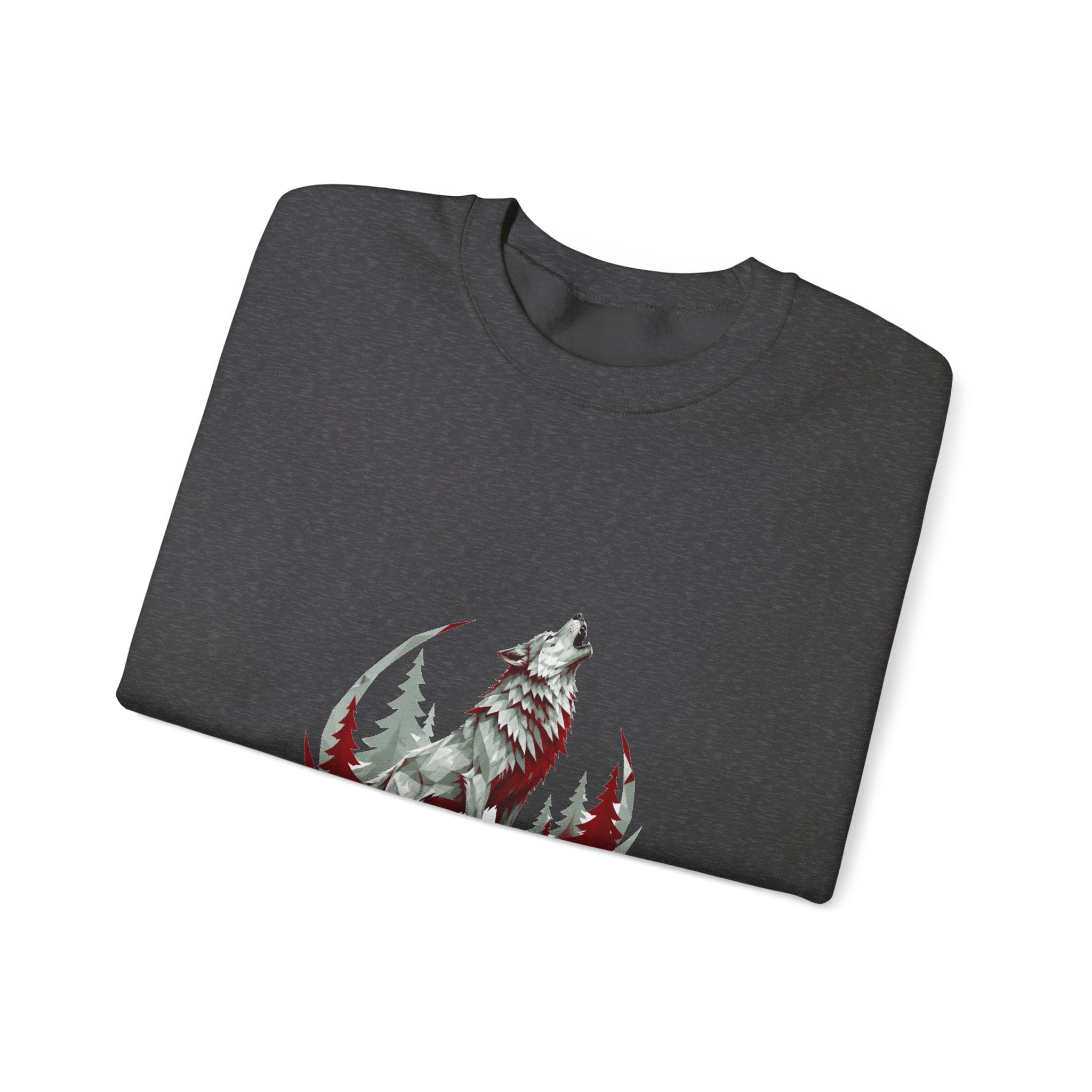 Matching Couple Sweatshirt - Wolf & Dove Matching Couple Premium Fleece Sweatshirt Geometric Art His Hers Love Gift - Design A