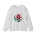 Matching Couple Sweatshirt - Rose & Thorn Matching Couple Crewneck Sweatshirt Watercolor Art His Hers Engagement Gift - Design A