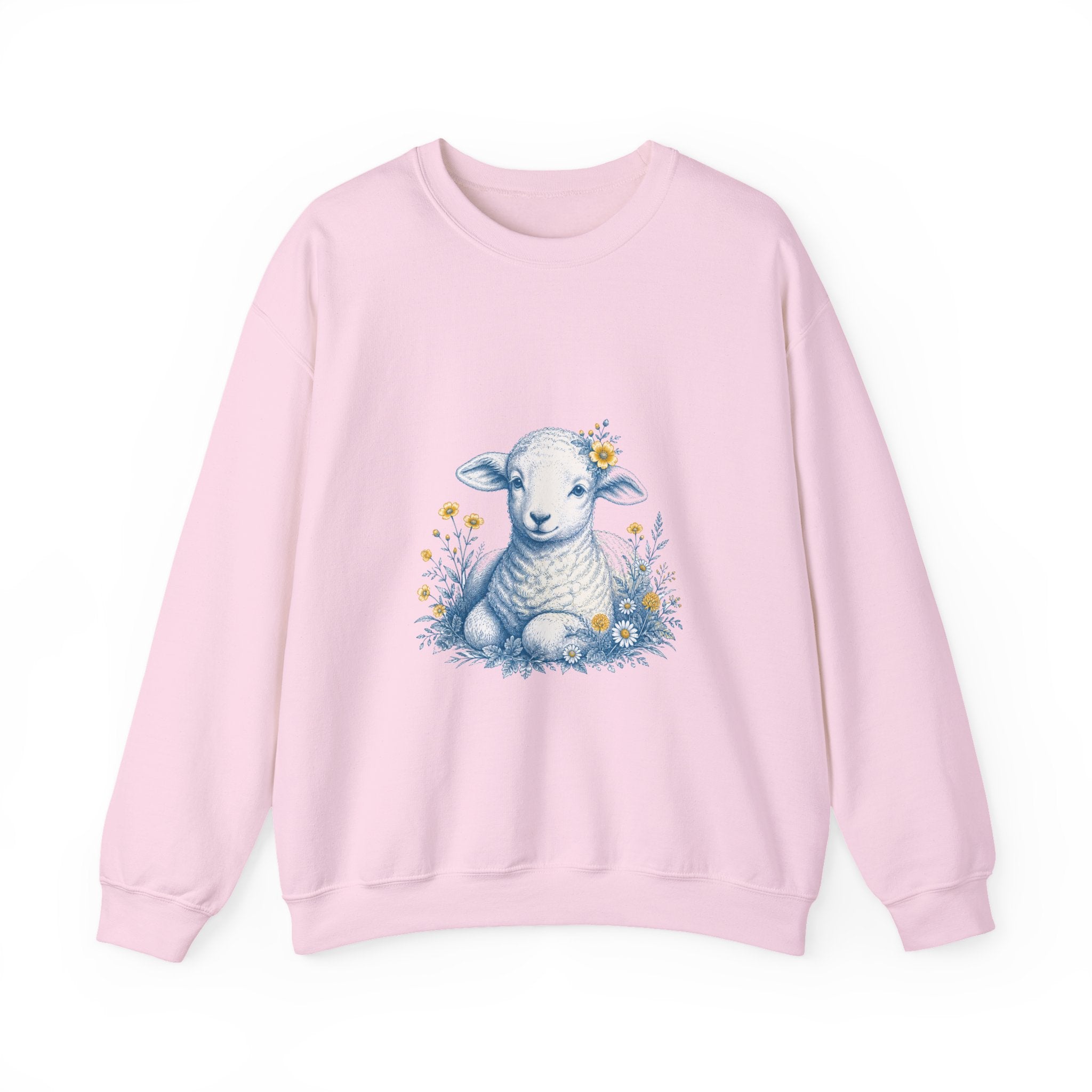 Matching Couple Sweatshirt - Lion & Lamb Matching Couple Comfort Colors Crew Vintage Art His Hers Honeymoon Gift - Design B