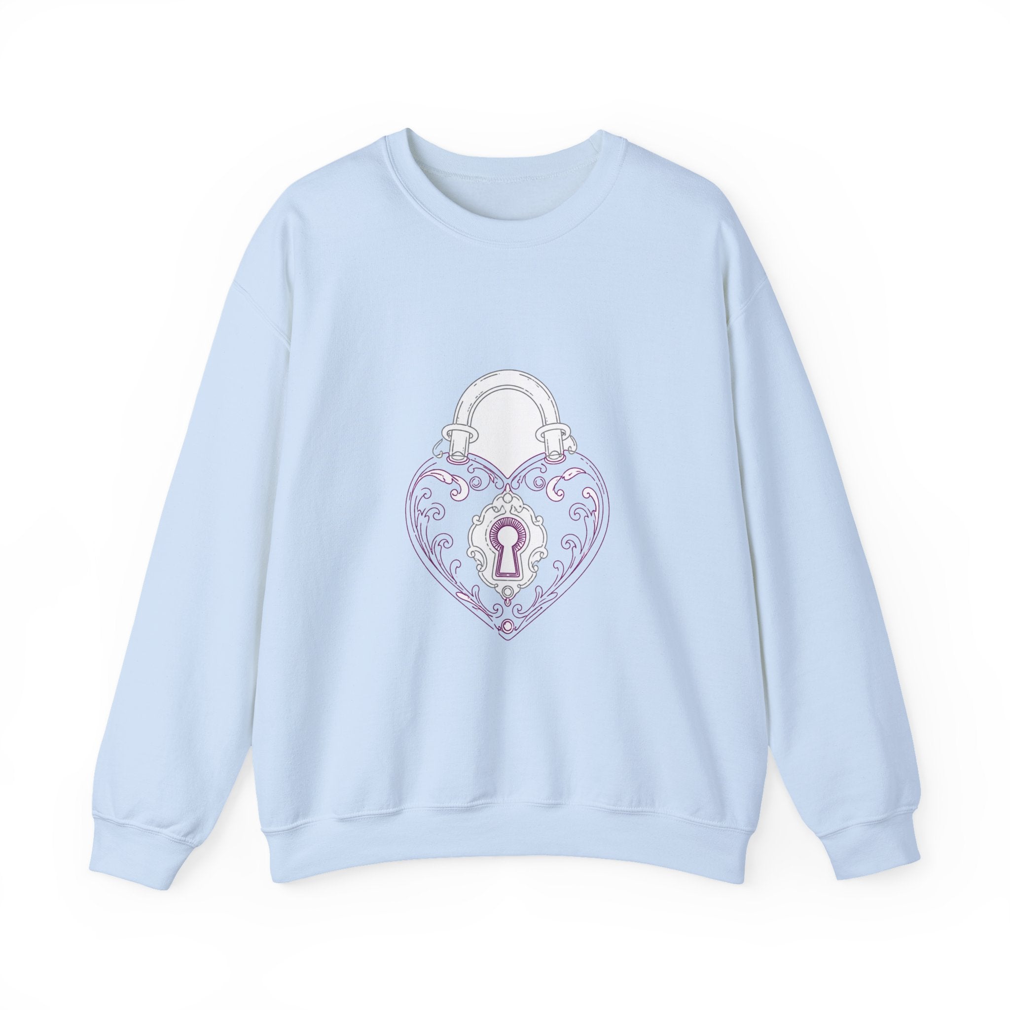 Matching Couple Sweatshirt - Key & Lock Matching Couple Premium Fleece Sweatshirt Minimalist Art His Hers Christmas Gift - Design B