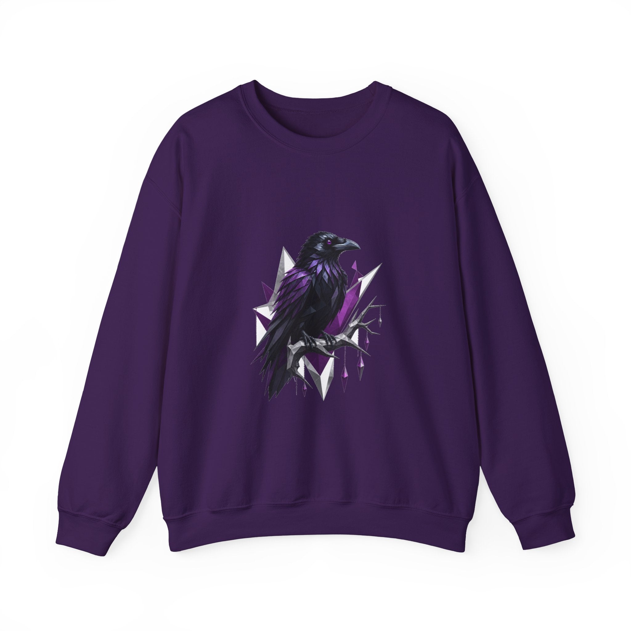 Matching Couple Sweatshirt - Raven & Swan Matching Couple Premium Fleece Sweatshirt Geometric Art His Hers Love Gift - Design A