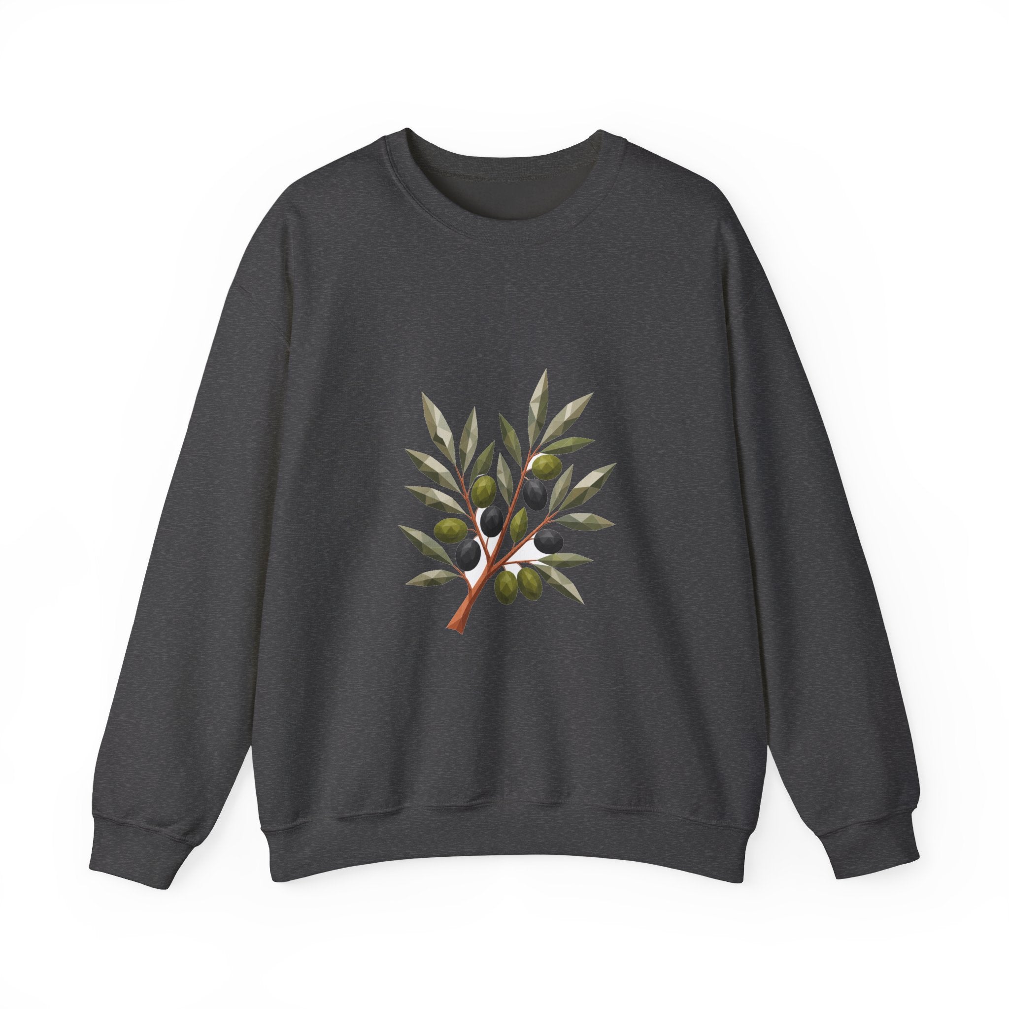 Matching Couple Sweatshirt - Olive Branch & Fig Matching Couple Premium Fleece Sweatshirt Geometric Art His Hers Love Gift - Design A