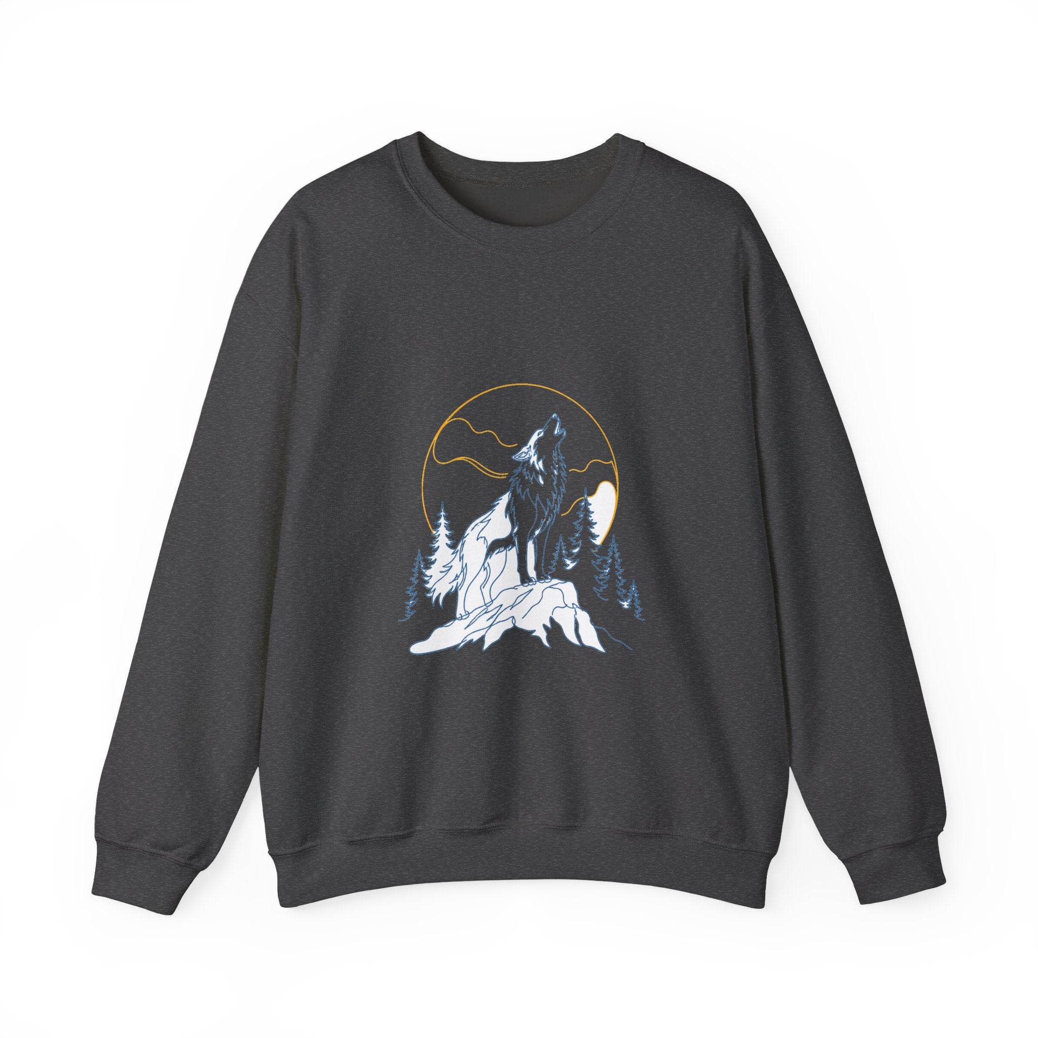 Matching Couple Sweatshirt - Wolf & Dove Matching Couple Crewneck Sweatshirt Minimalist Art His Hers Valentine Gift - Design A
