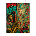 Saxophone Music Circus Wall Art Poster 24×36 Psychedelic Dining Room Decor Maximalist Print