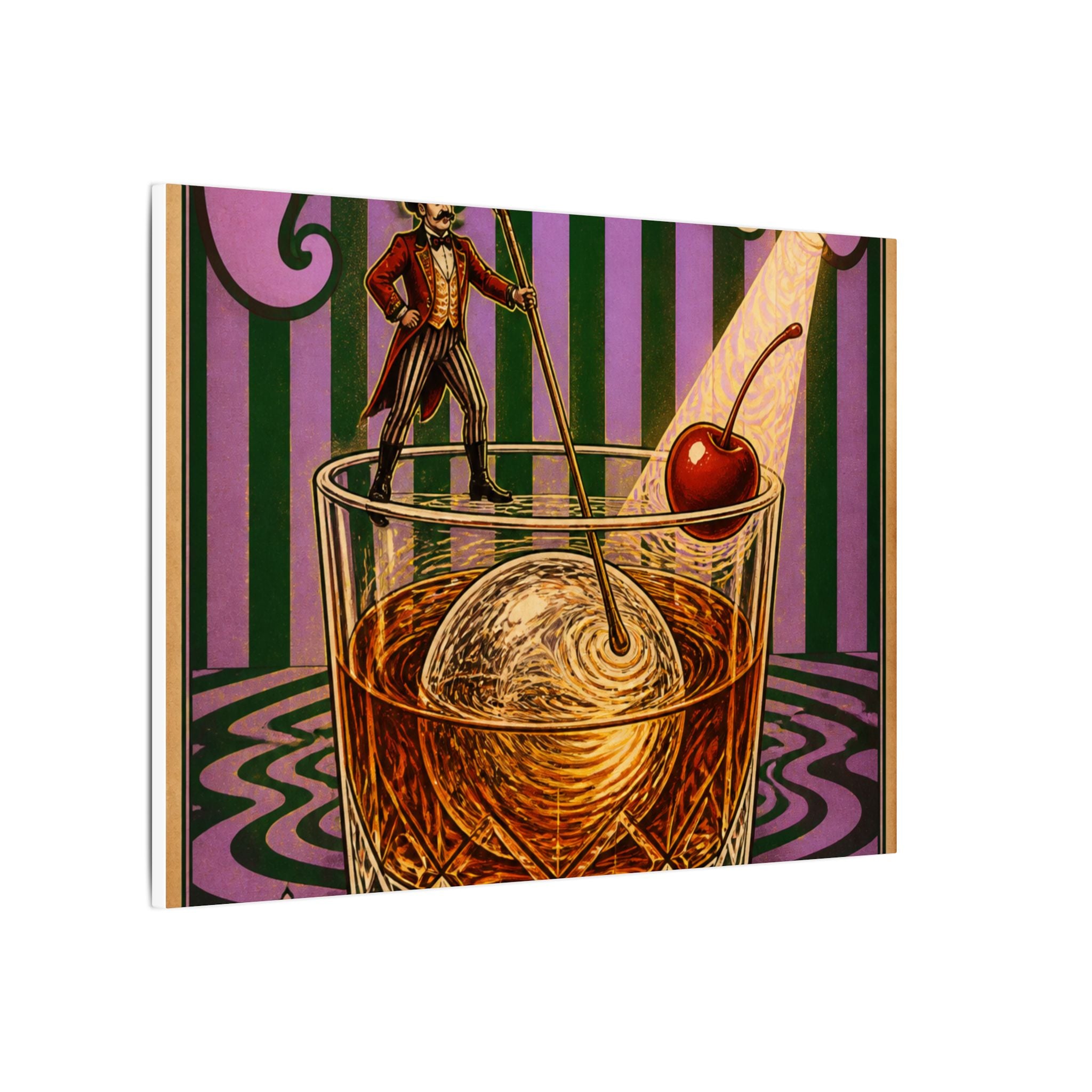Old Fashioned Ringmaster Wall Art Canvas 24×36 Psychedelic Dining Room Decor Maximalist Print