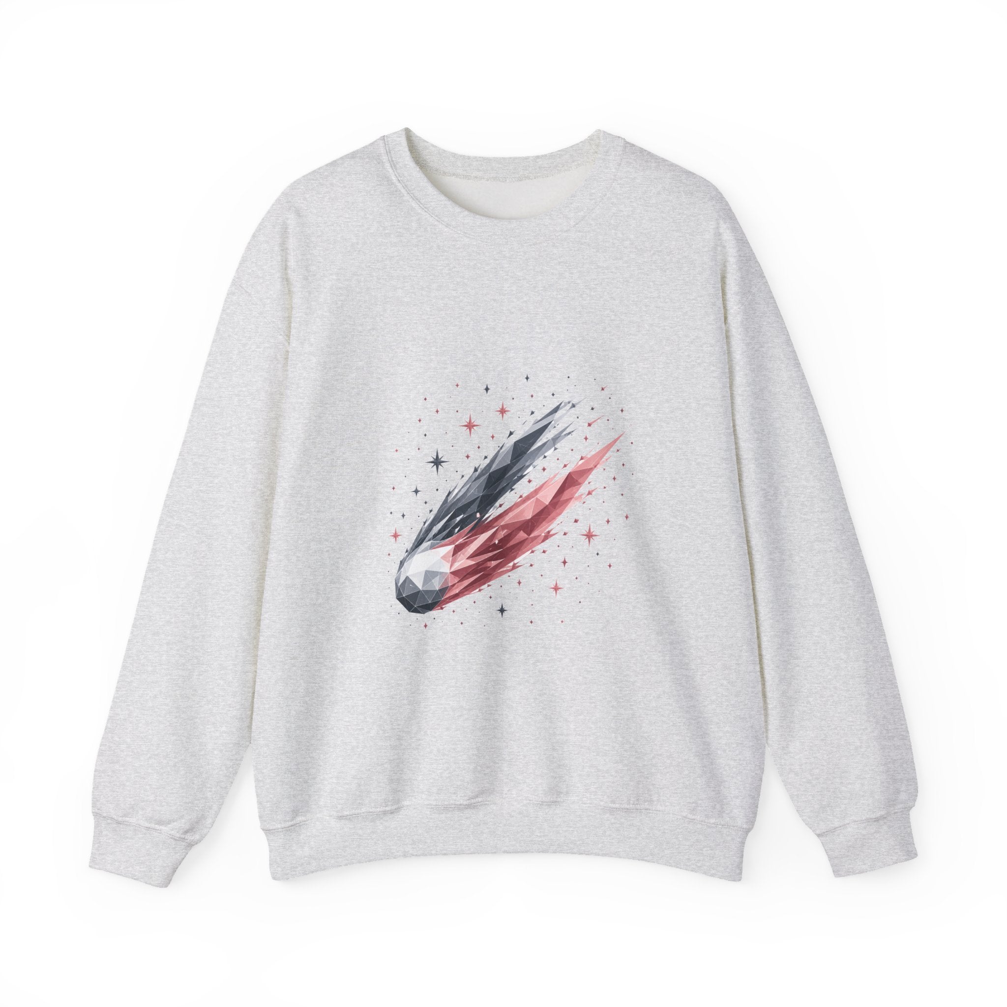 Matching Couple Sweatshirt - Comet & Asteroid Matching Couple Premium Fleece Sweatshirt Geometric Art His Hers Love Gift - Design A