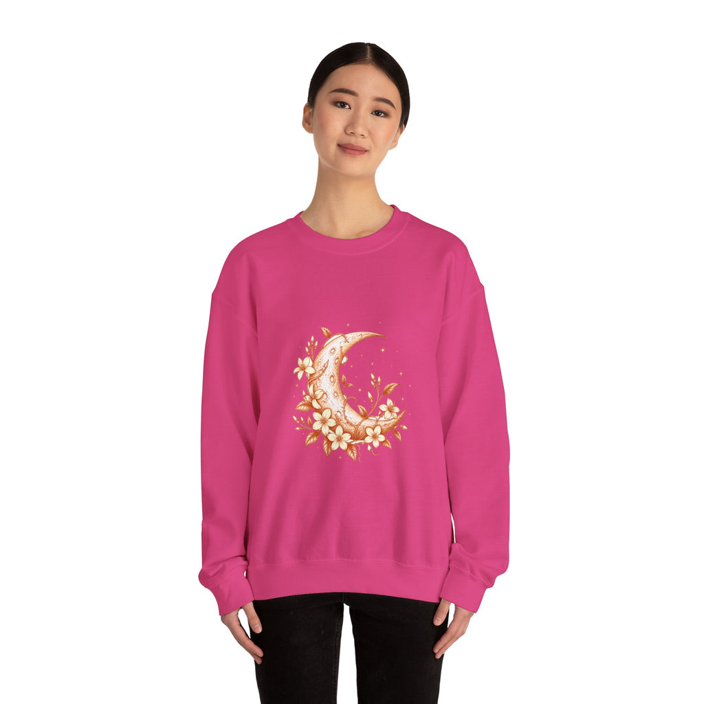 Matching Couple Sweatshirt - Sun & Moon Matching Couple Comfort Colors Crew Hand-Drawn Art His Hers Anniversary Gift - Design A
