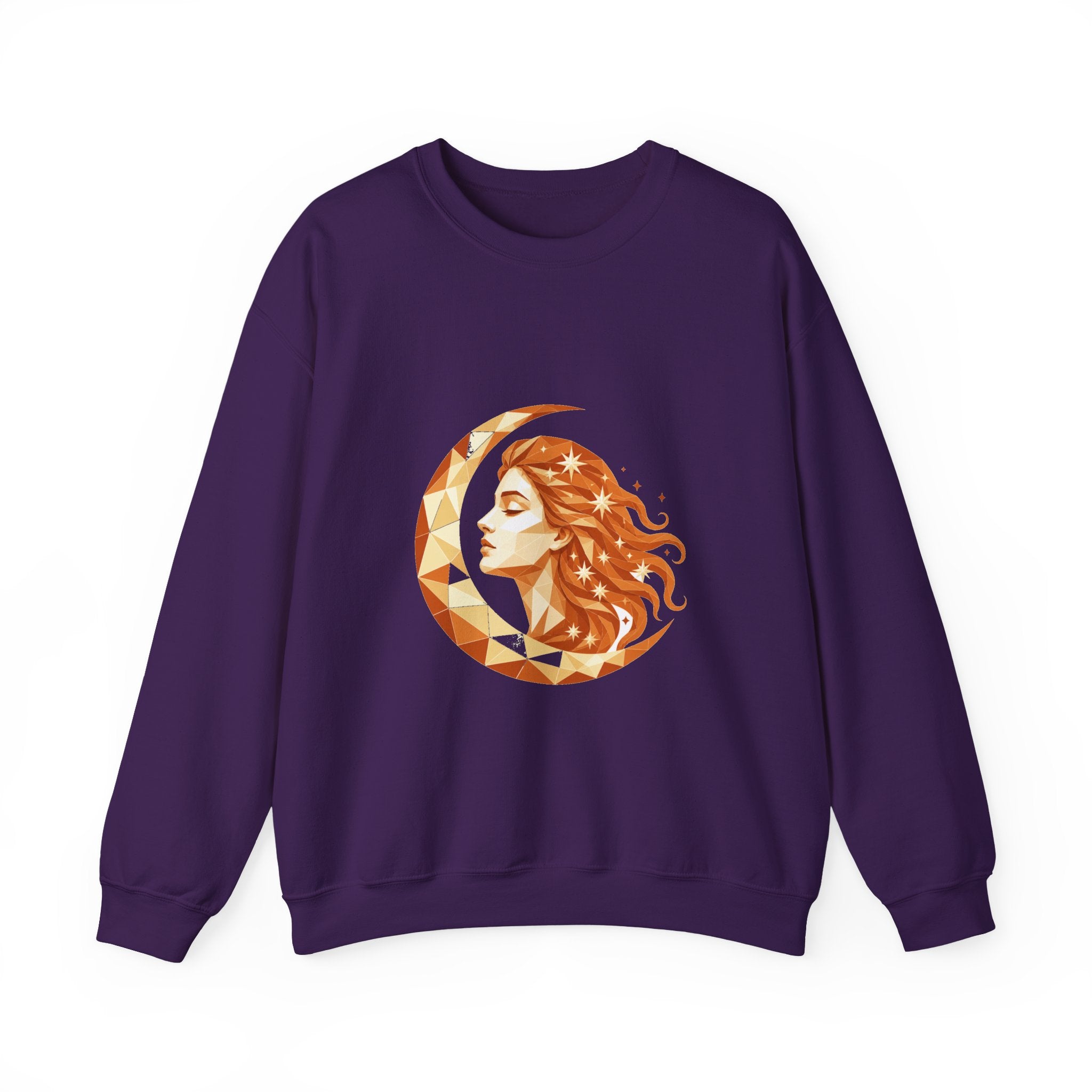 Matching Couple Sweatshirt - Helios & Selene Matching Couple Crewneck Sweatshirt Geometric Art His Hers Couple Gift - Design B