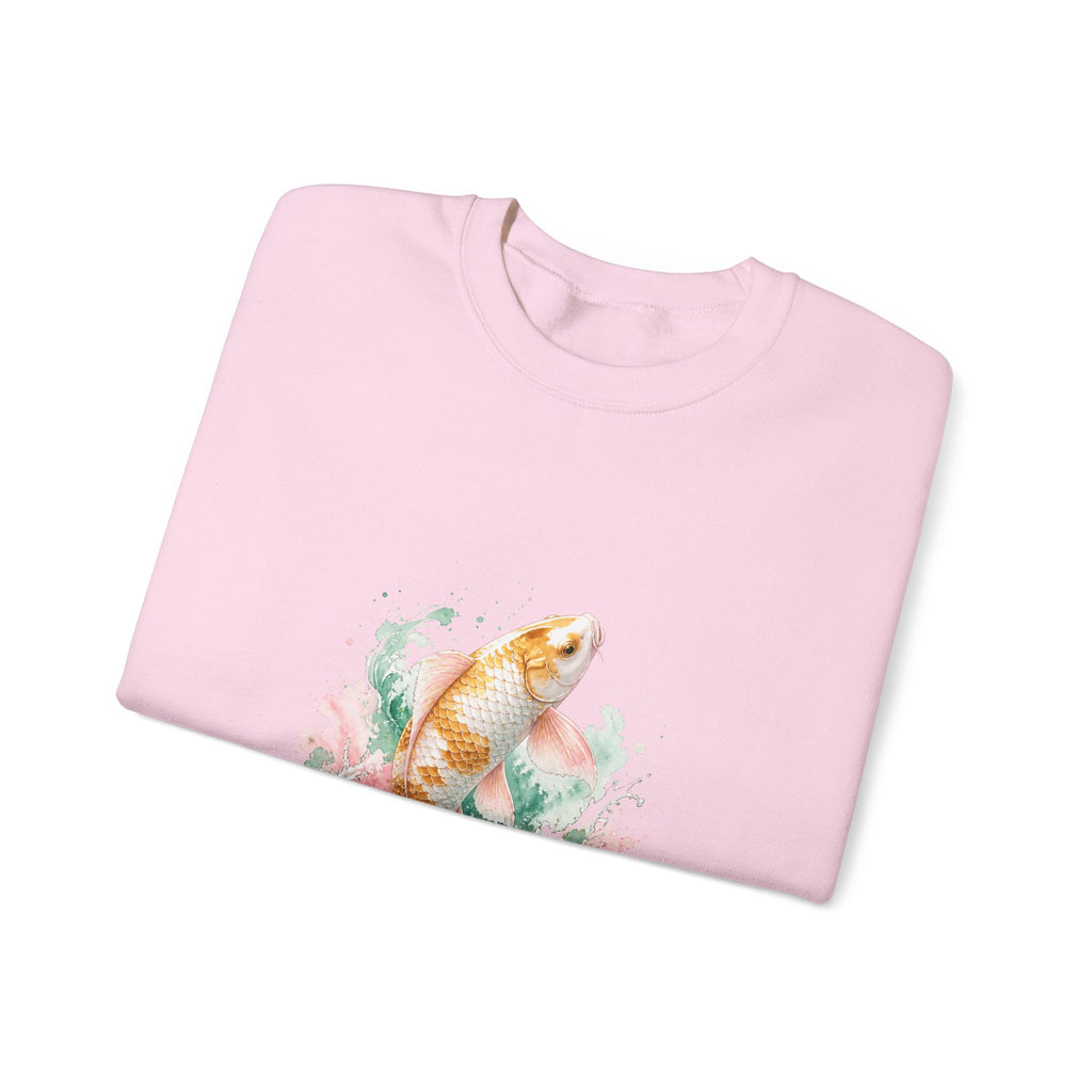 Matching Couple Sweatshirt - Koi Fish Yin Yang Matching Couple Premium Fleece Sweatshirt Watercolor Art His Hers Birthday Gift - Design A