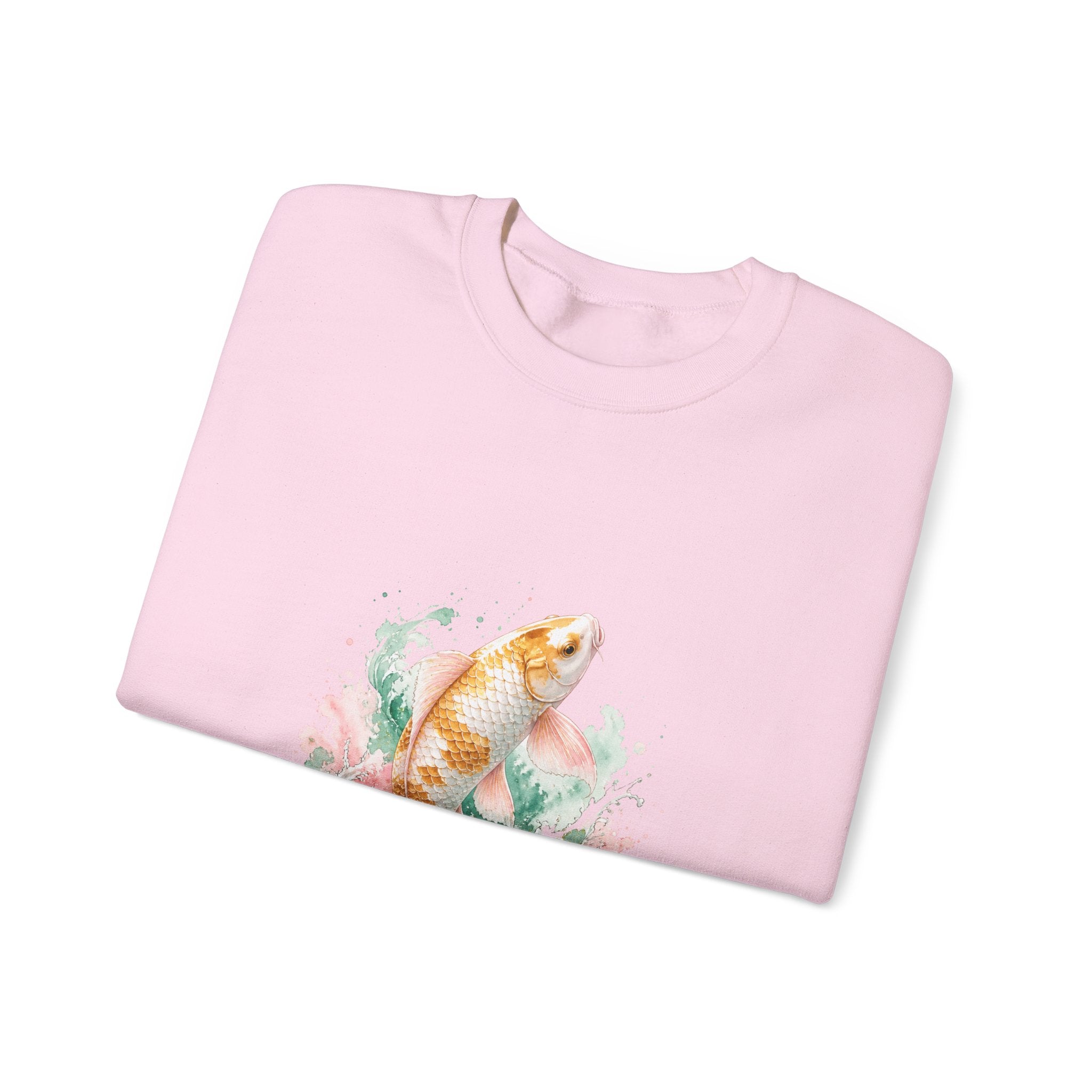 Matching Couple Sweatshirt - Koi Fish Yin Yang Matching Couple Premium Fleece Sweatshirt Watercolor Art His Hers Birthday Gift - Design A