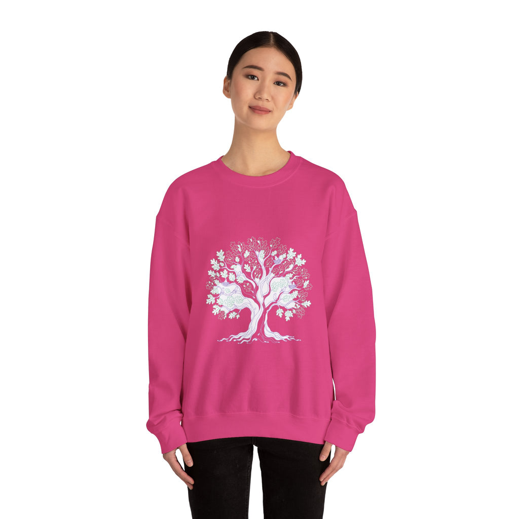 Matching Couple Sweatshirt - Ancient Oak & Deep Roots Matching Couple Comfort Colors Crew Minimalist Art His Hers Christmas Gift - Design A
