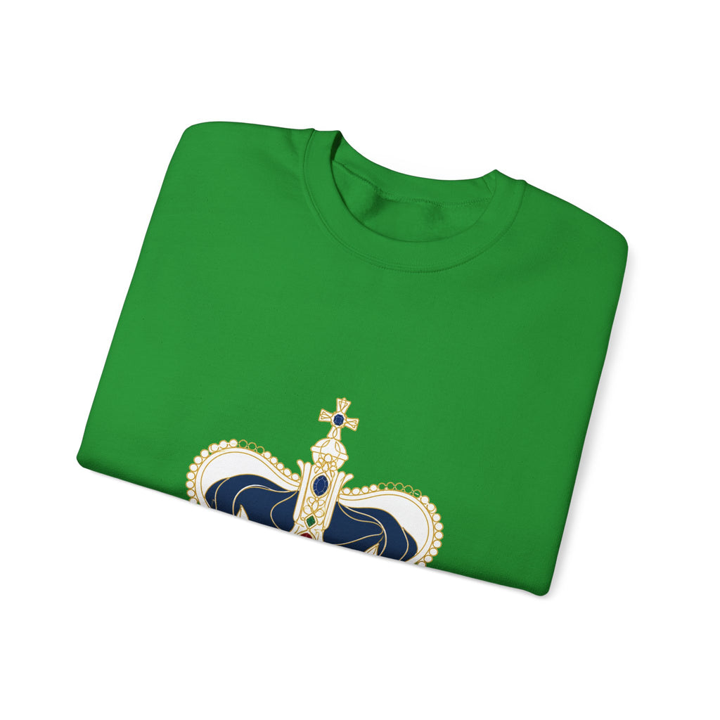 Matching Couple Sweatshirt - Crown & Shield Matching Couple Crewneck Sweatshirt Minimalist Art His Hers Valentine Gift - Design A