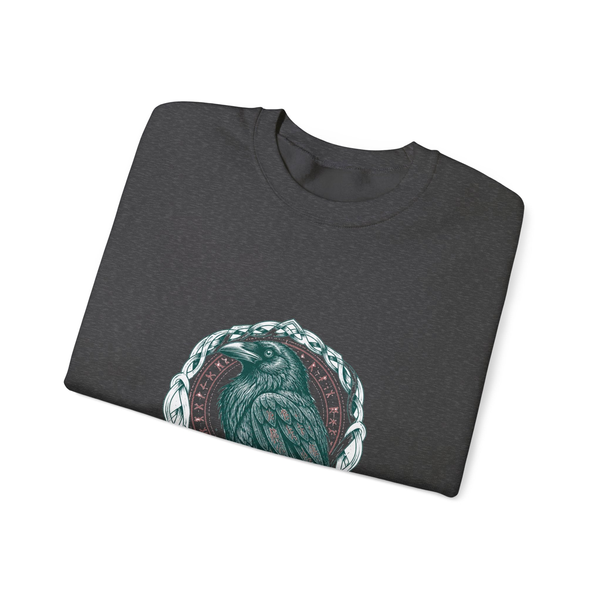 Matching Couple Sweatshirt - Huginn & Muninn Matching Couple Premium Fleece Sweatshirt Hand-Drawn Art His Hers Anniversary Gift - Design A