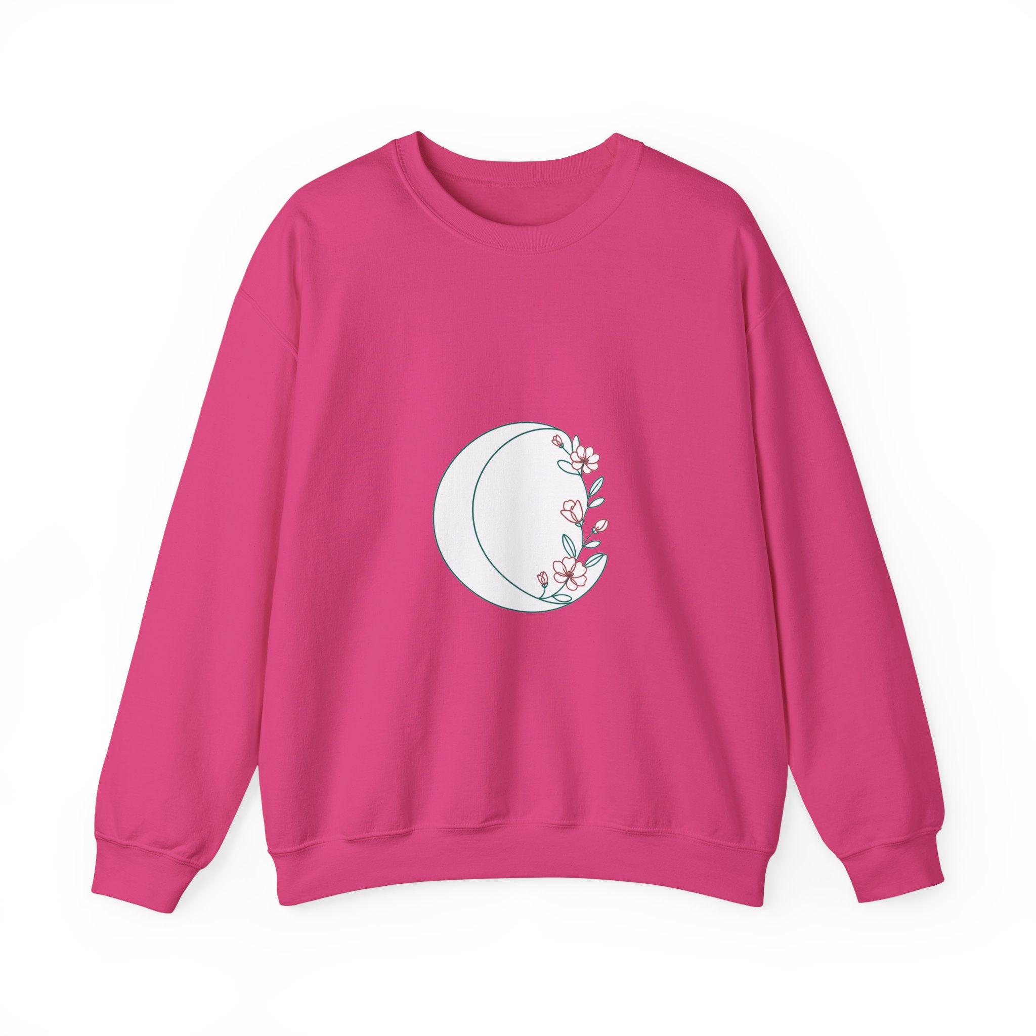Matching Couple Sweatshirt - Waxing & Waning Moon Matching Couple Premium Fleece Sweatshirt Minimalist Art His Hers Christmas Gift - Design A