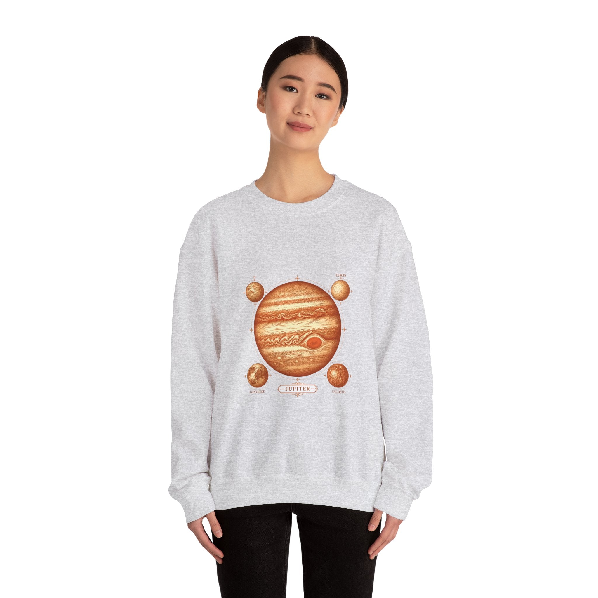 Matching Couple Sweatshirt - Saturn & Jupiter Matching Couple Comfort Colors Crew Vintage Art His Hers Honeymoon Gift - Design B