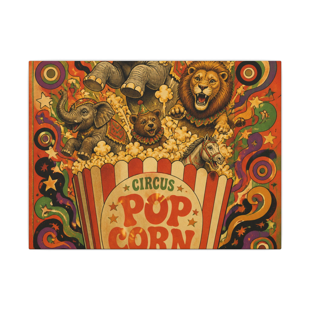 Popcorn Box Animals Wall Art Canvas 16×20 Psychedelic Cafe Decor Maximalist Print