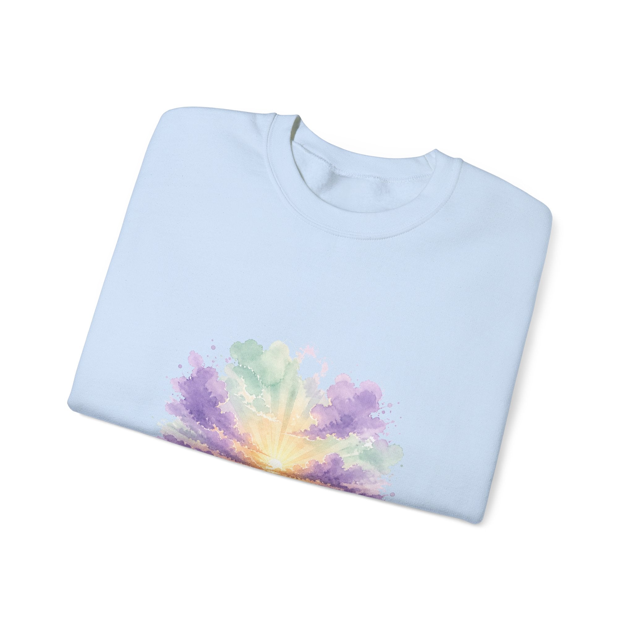 Matching Couple Sweatshirt - Sunrise & Sunset Matching Couple Comfort Colors Crew Watercolor Art His Hers Birthday Gift - Design A