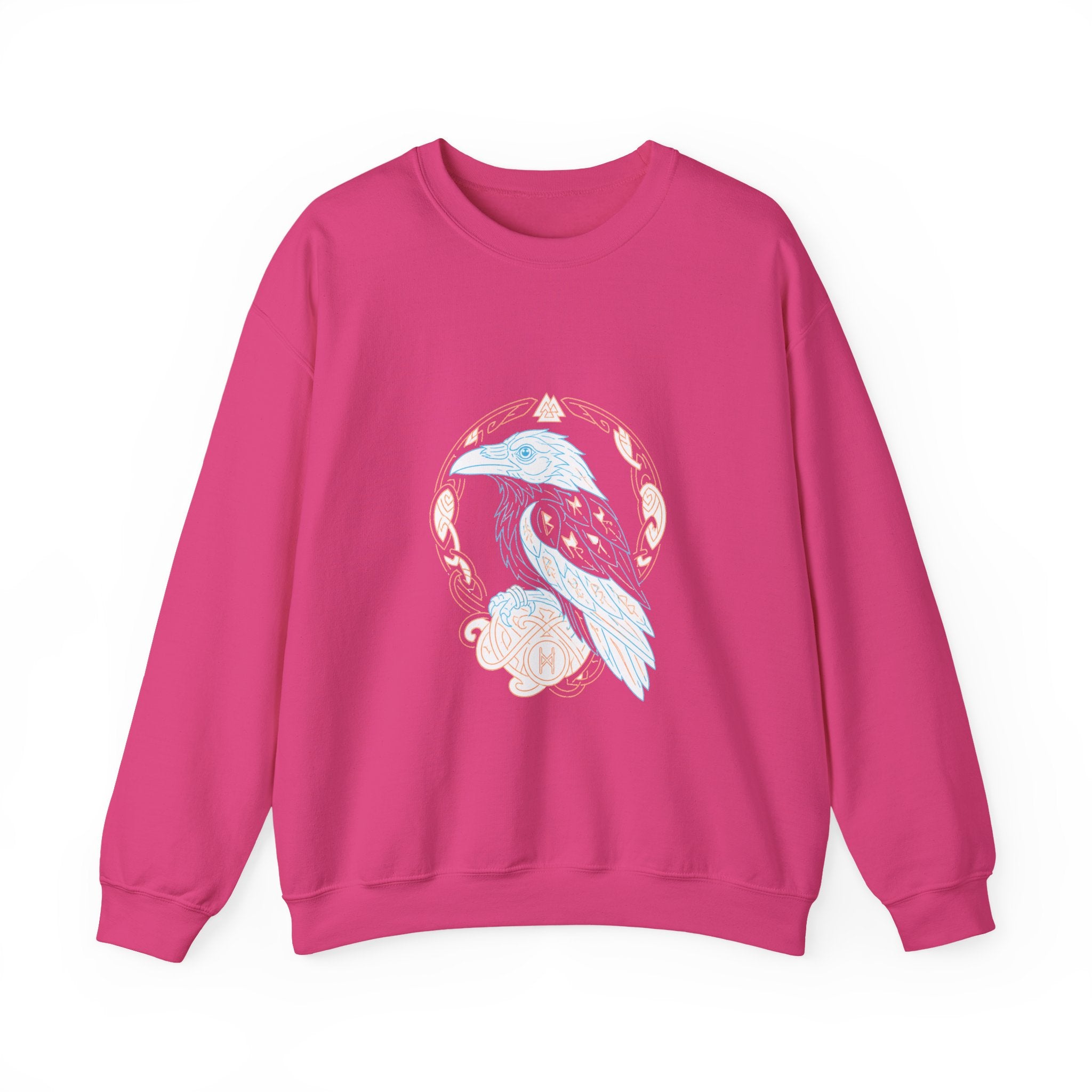 Matching Couple Sweatshirt - Huginn & Muninn Matching Couple Crewneck Sweatshirt Minimalist Art His Hers Valentine Gift - Design A