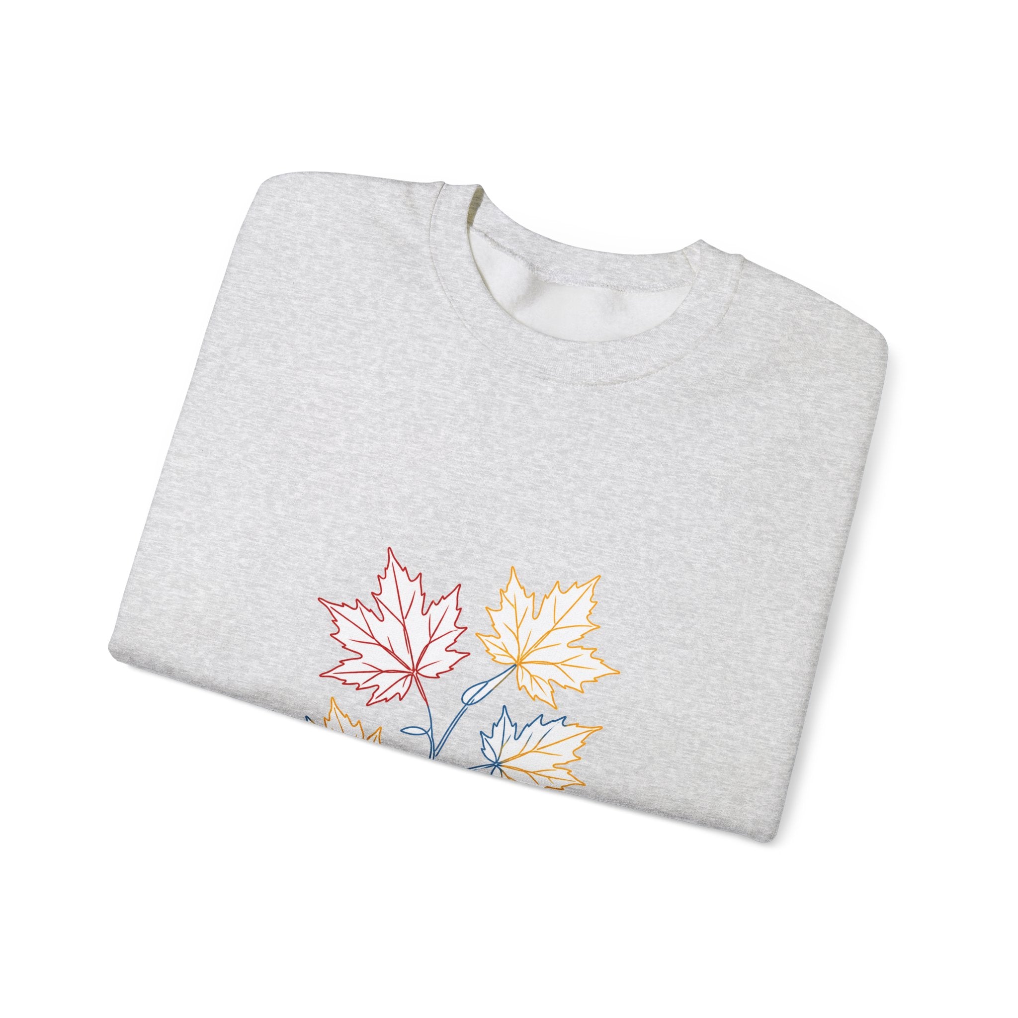 Matching Couple Sweatshirt - Cherry Blossom & Maple Leaf Matching Couple Comfort Colors Crew Minimalist Art His Hers Christmas Gift - Design B
