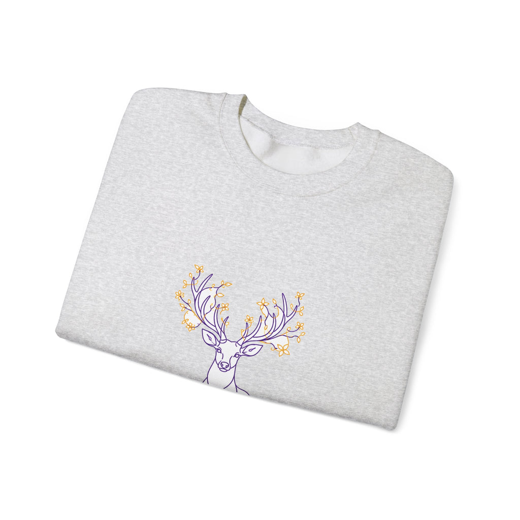 Matching Couple Sweatshirt - Bear & Deer Matching Couple Crewneck Sweatshirt Minimalist Art His Hers Valentine Gift - Design B