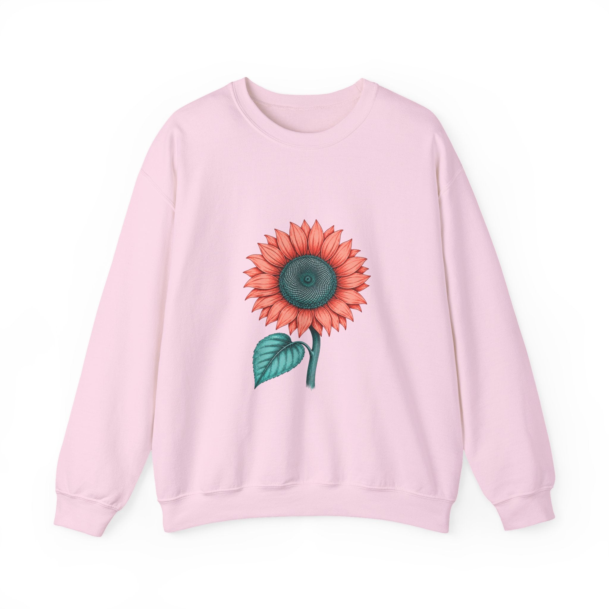 Matching Couple Sweatshirt - Sunflower & Moonflower Matching Couple Crewneck Sweatshirt Hand-Drawn Art His Hers Best Friend Gift - Design A