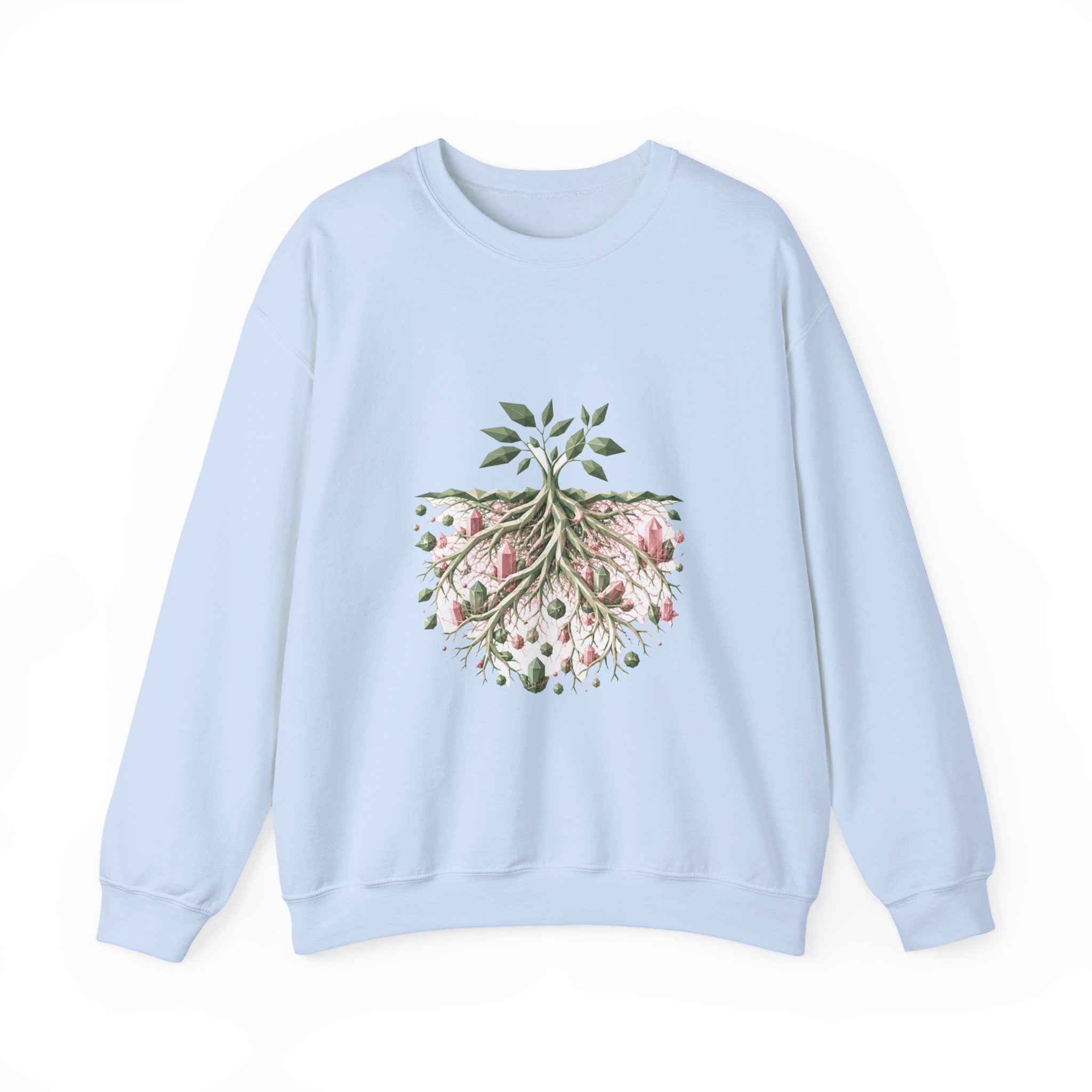 Matching Couple Sweatshirt - Ancient Oak & Deep Roots Matching Couple Crewneck Sweatshirt Geometric Art His Hers Couple Gift - Design B