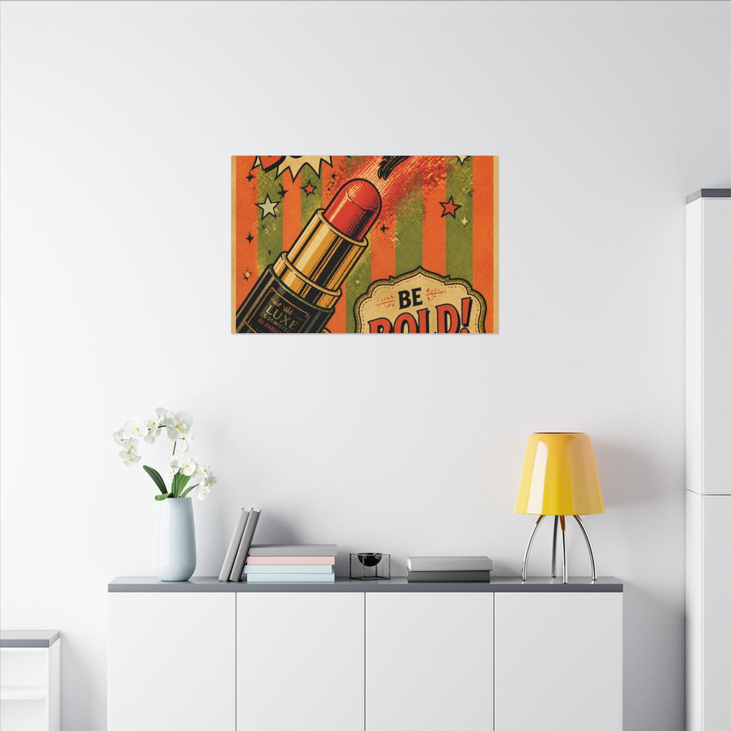 Lipstick Cannon Wall Art Canvas 16×20 Pop Art Living Room Decor Maximalist Print