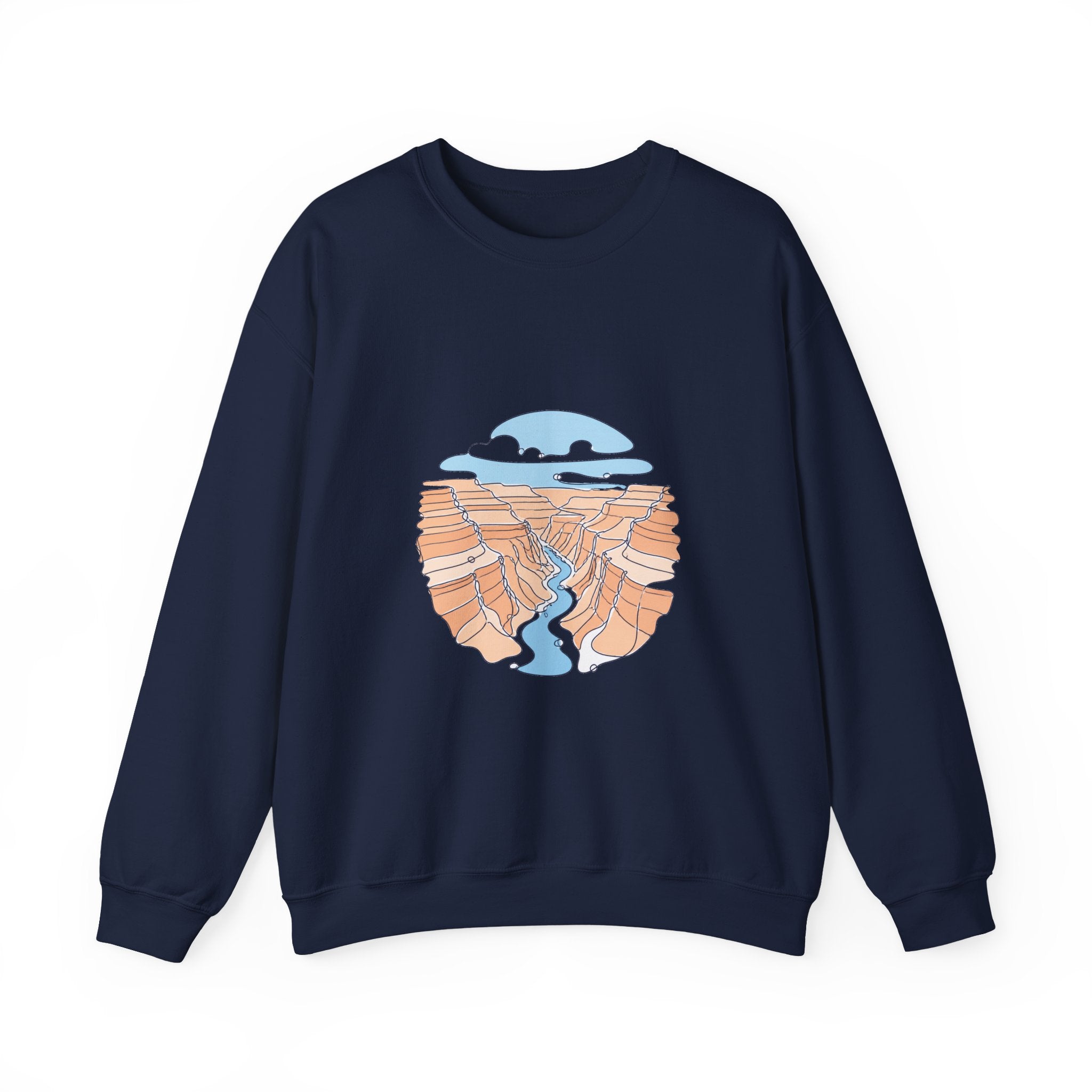 Matching Couple Sweatshirt - Lavender Fields & Canyon Matching Couple Comfort Colors Crew Minimalist Art His Hers Christmas Gift - Design B