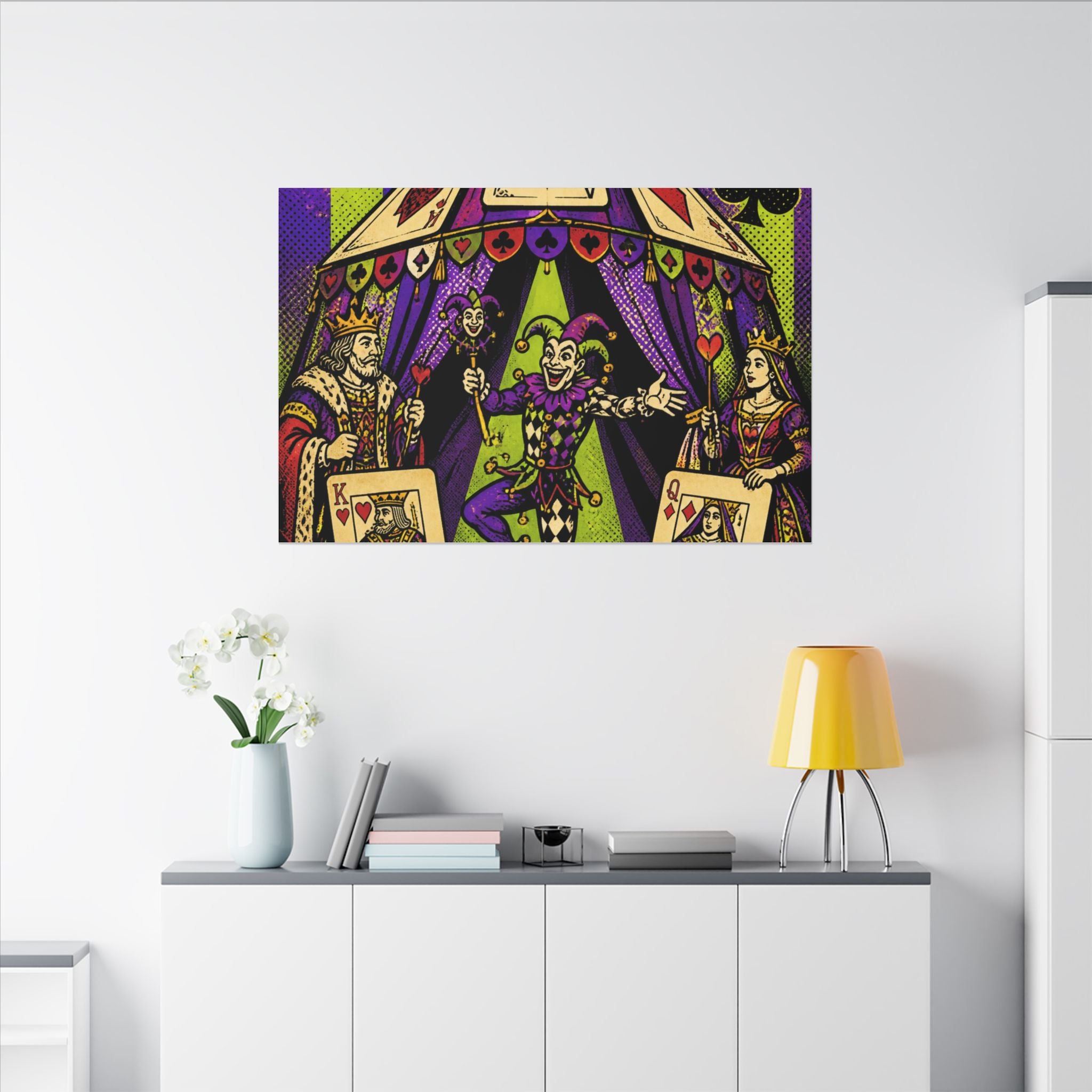Playing Cards Tent Wall Art Canvas 16×20 Pop Art Living Room Decor Maximalist Print