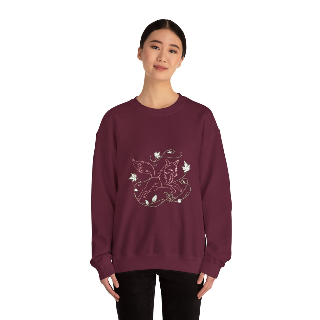 Matching Couple Sweatshirt - Fox & Rabbit Matching Couple Premium Fleece Sweatshirt Minimalist Art His Hers Christmas Gift - Design A