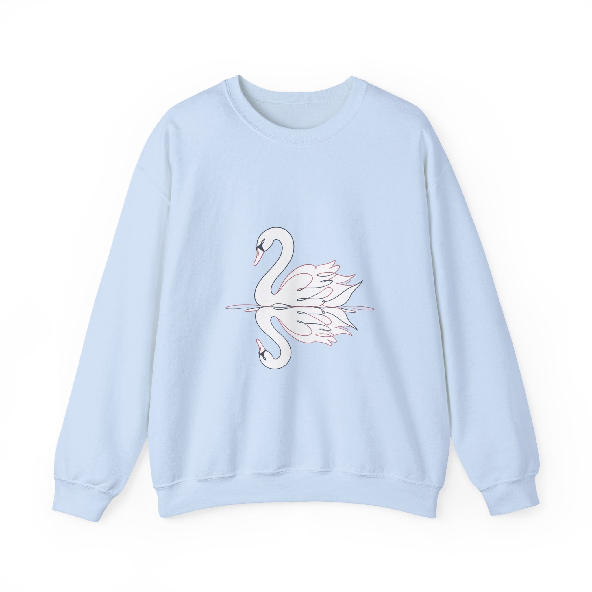 Matching Couple Sweatshirt - Raven & Swan Matching Couple Comfort Colors Crew Minimalist Art His Hers Christmas Gift - Design B