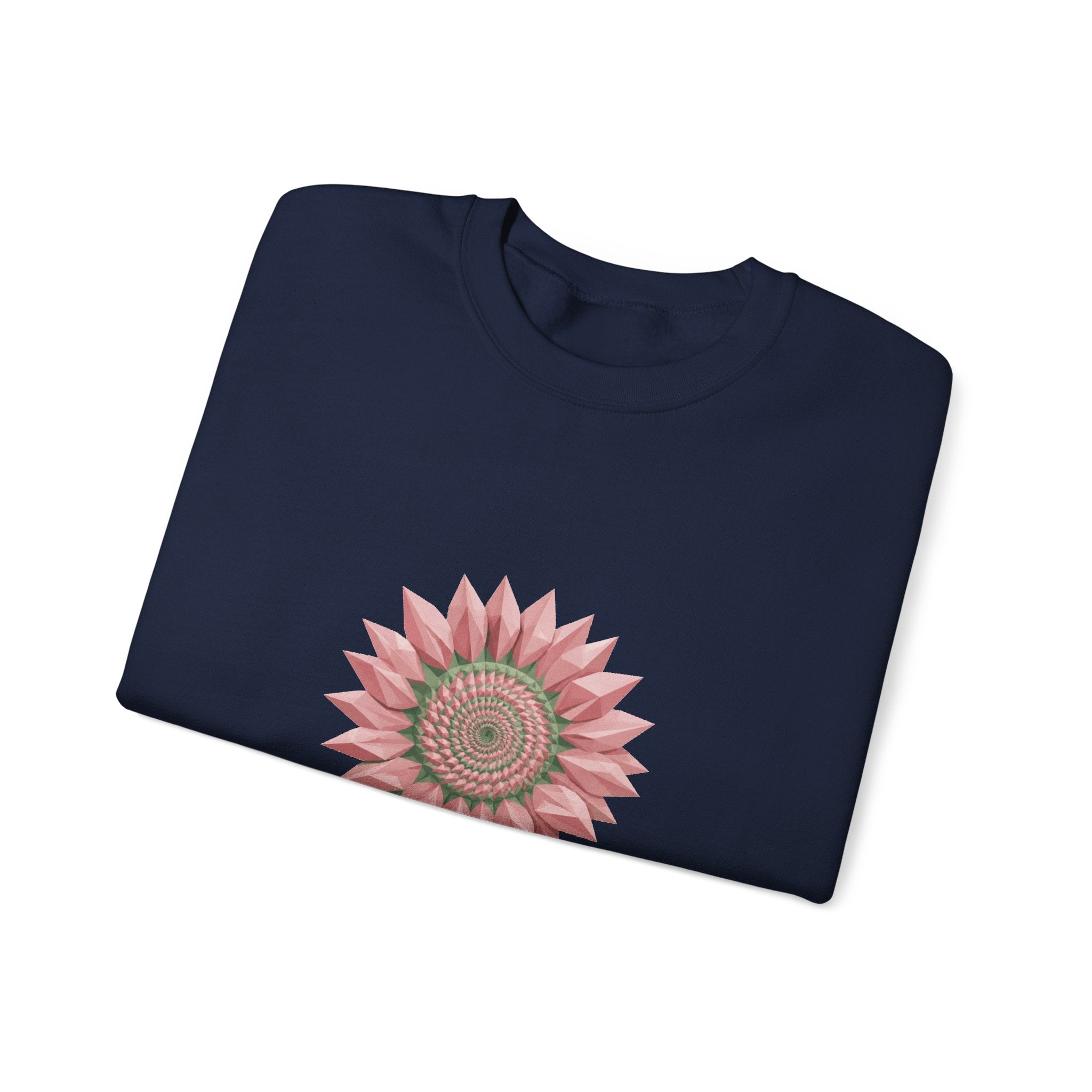 Matching Couple Sweatshirt - Sunflower & Moonflower Matching Couple Crewneck Sweatshirt Geometric Art His Hers Couple Gift - Design A