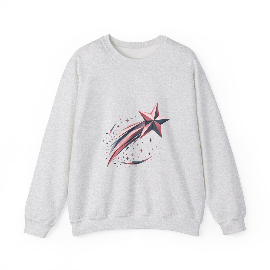 Matching Couple Sweatshirt - Shooting Star & North Star Matching Couple Crewneck Sweatshirt Geometric Art His Hers Couple Gift - Design A