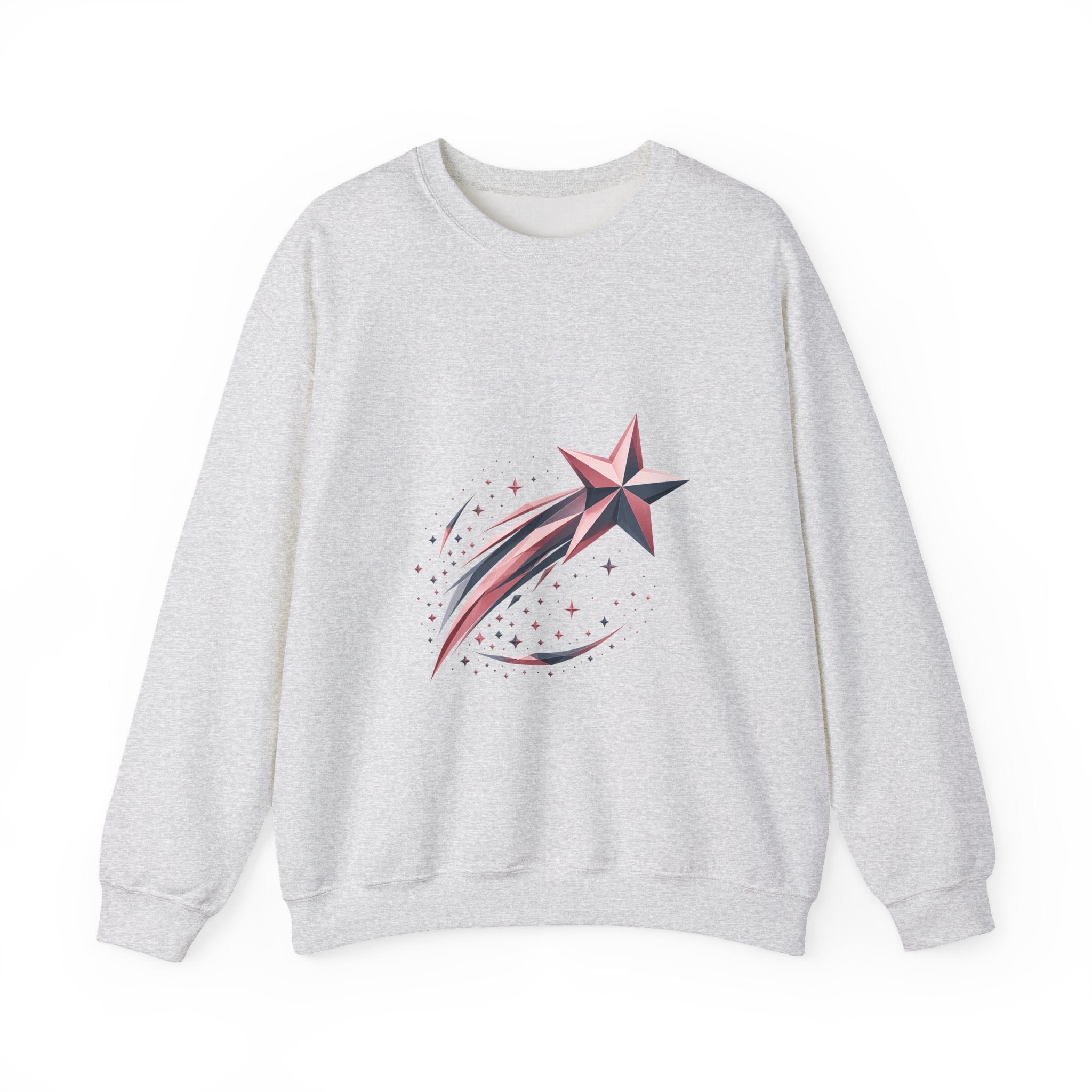 Matching Couple Sweatshirt - Shooting Star & North Star Matching Couple Crewneck Sweatshirt Geometric Art His Hers Couple Gift - Design A